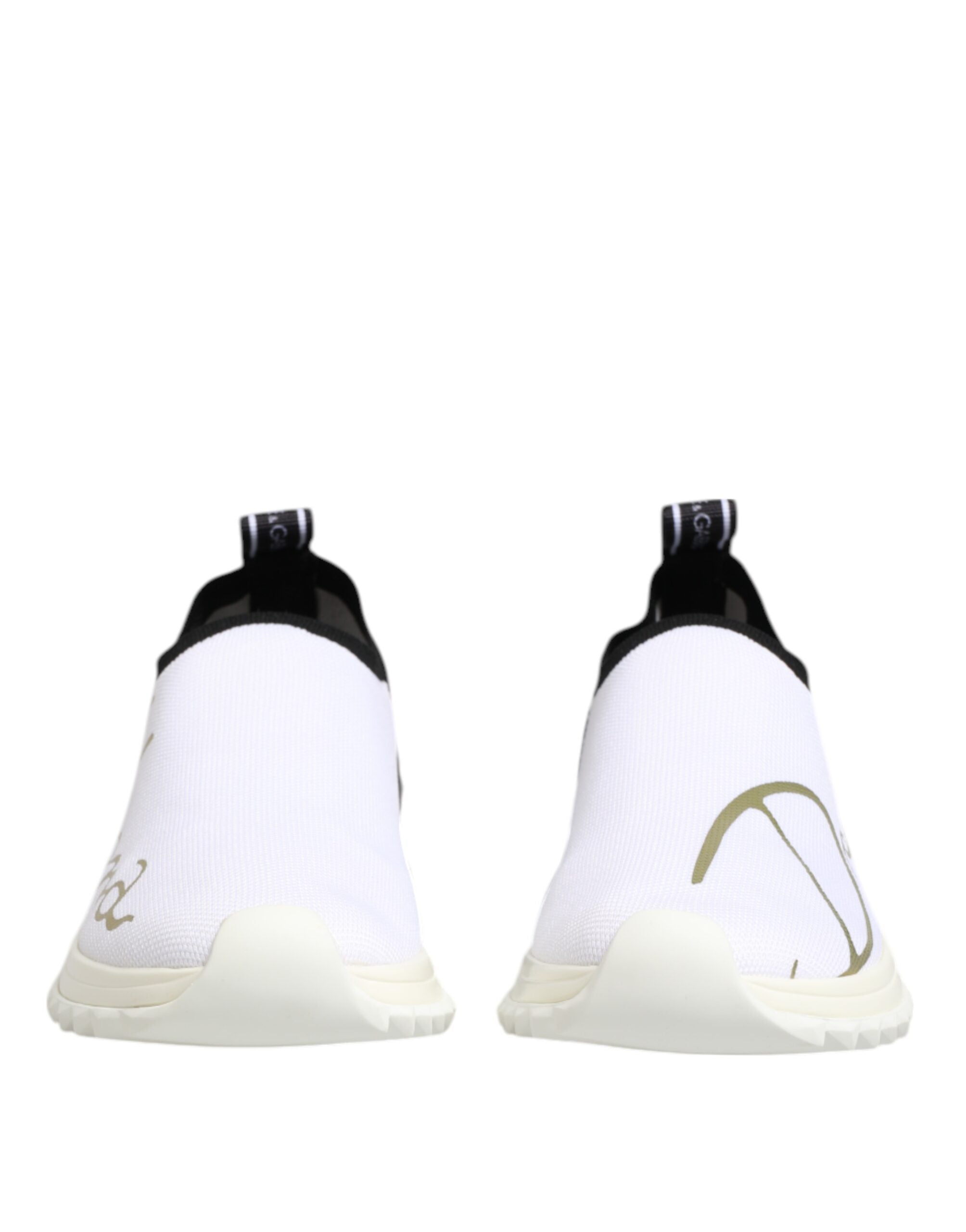 Dolce & Gabbana White Black Low Top Sorrento Sneakers Women's Shoes