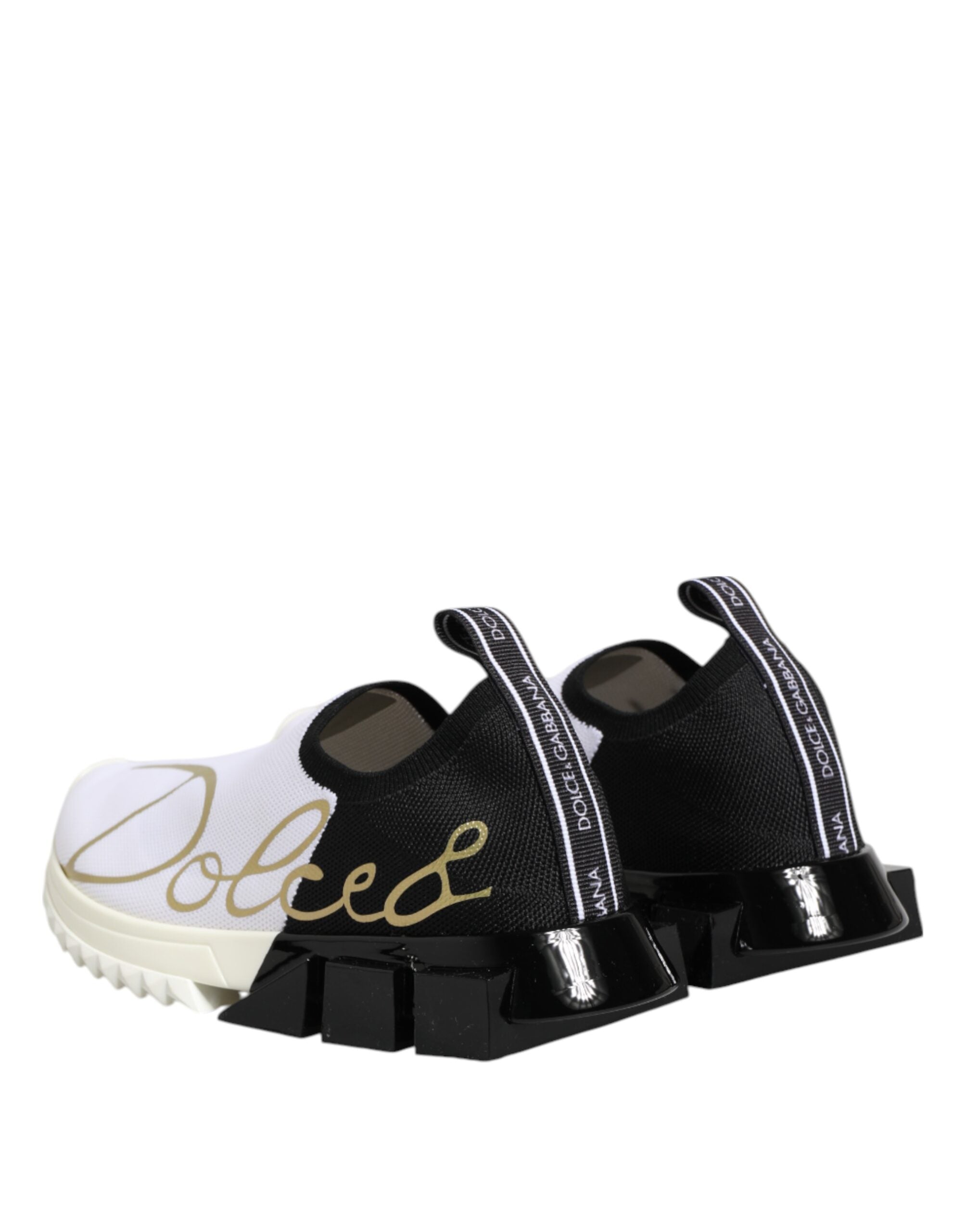 Dolce & Gabbana White Black Low Top Sorrento Sneakers Women's Shoes