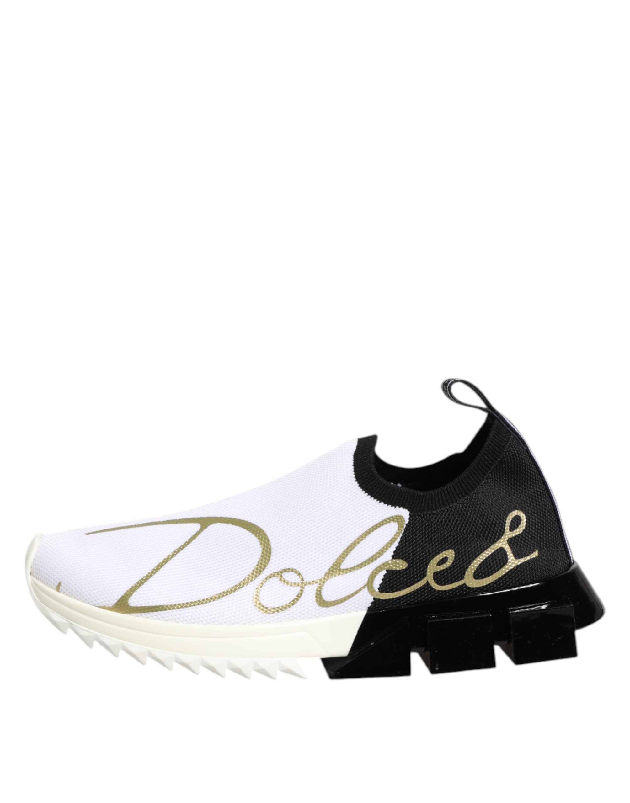Dolce & Gabbana White Black Low Top Sorrento Sneakers Women's Shoes
