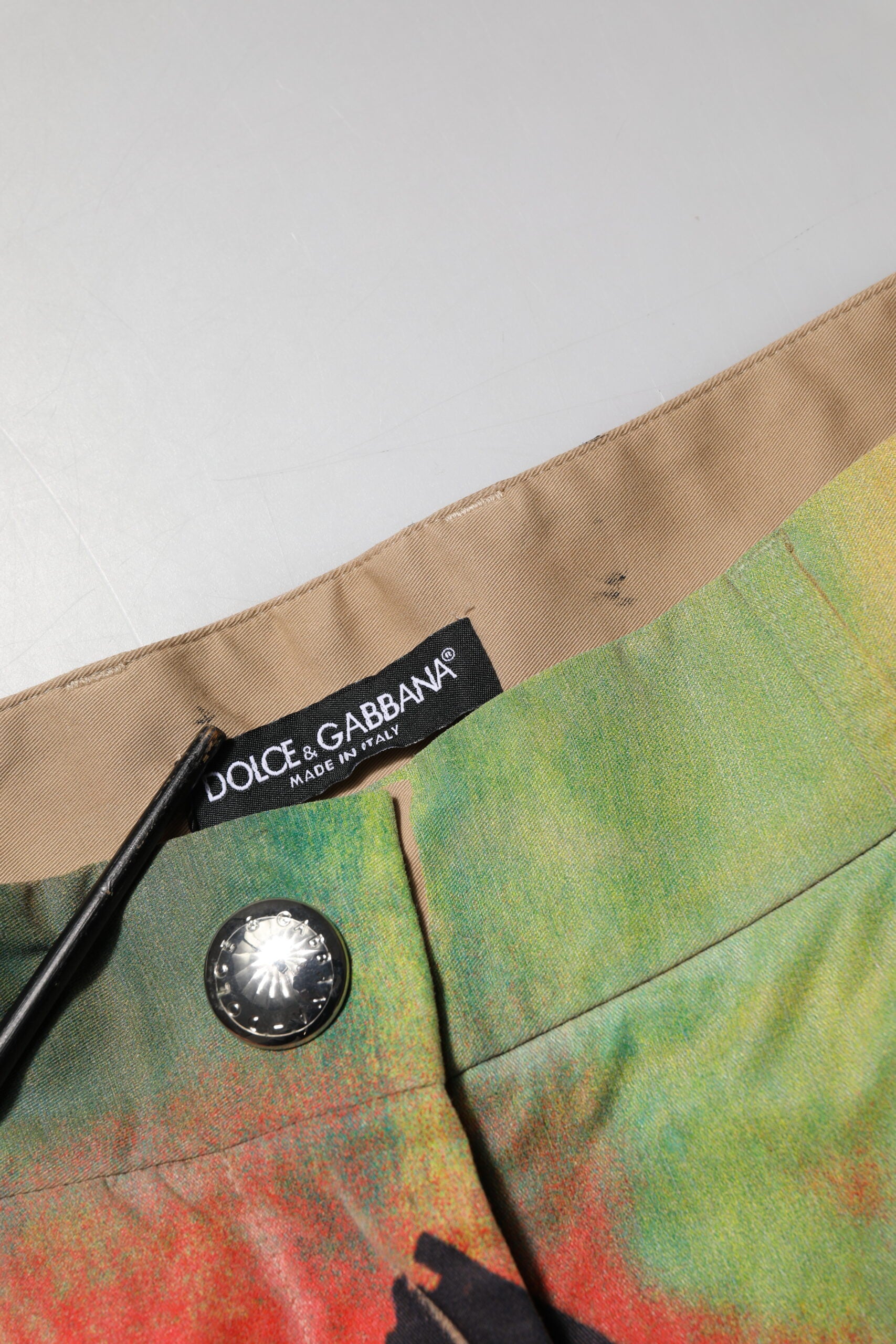 Dolce & Gabbana Multicolor High Waist Cargo Trouser Women's Pants (Pre-Owned)