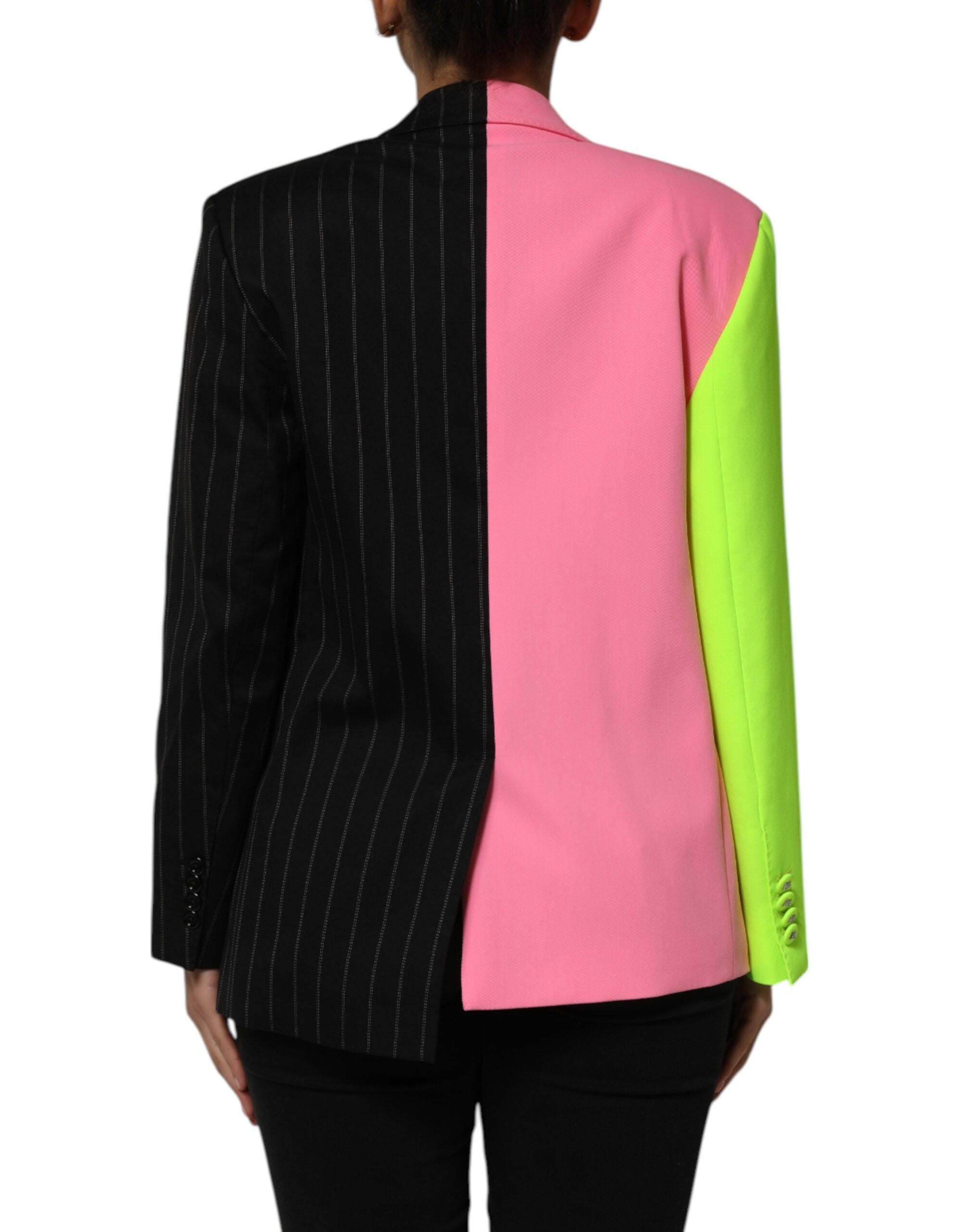 Dolce & Gabbana Multicolor Patchwork Embellished Coat Women's Jacket