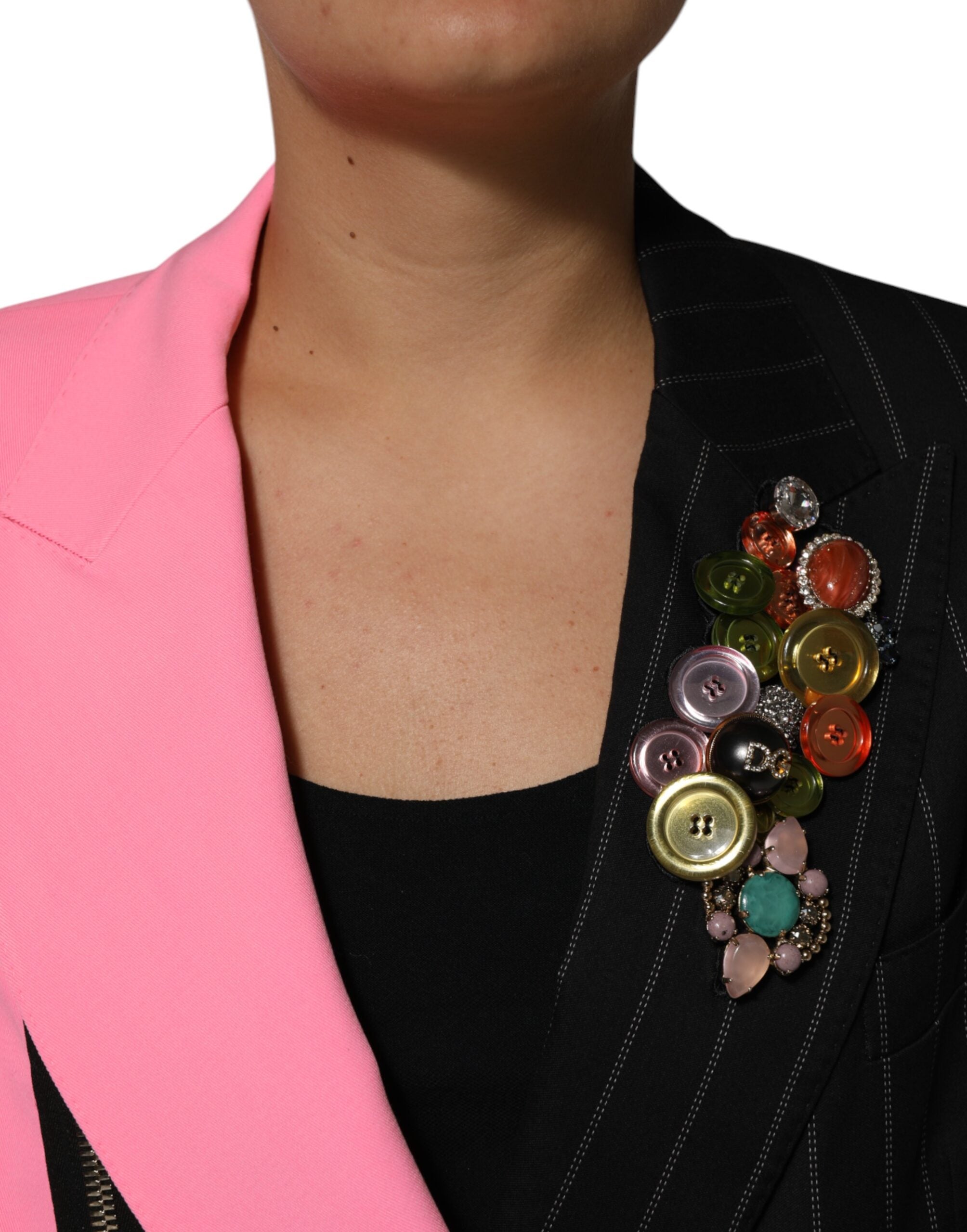 Dolce & Gabbana Multicolor Patchwork Embellished Coat Women's Jacket