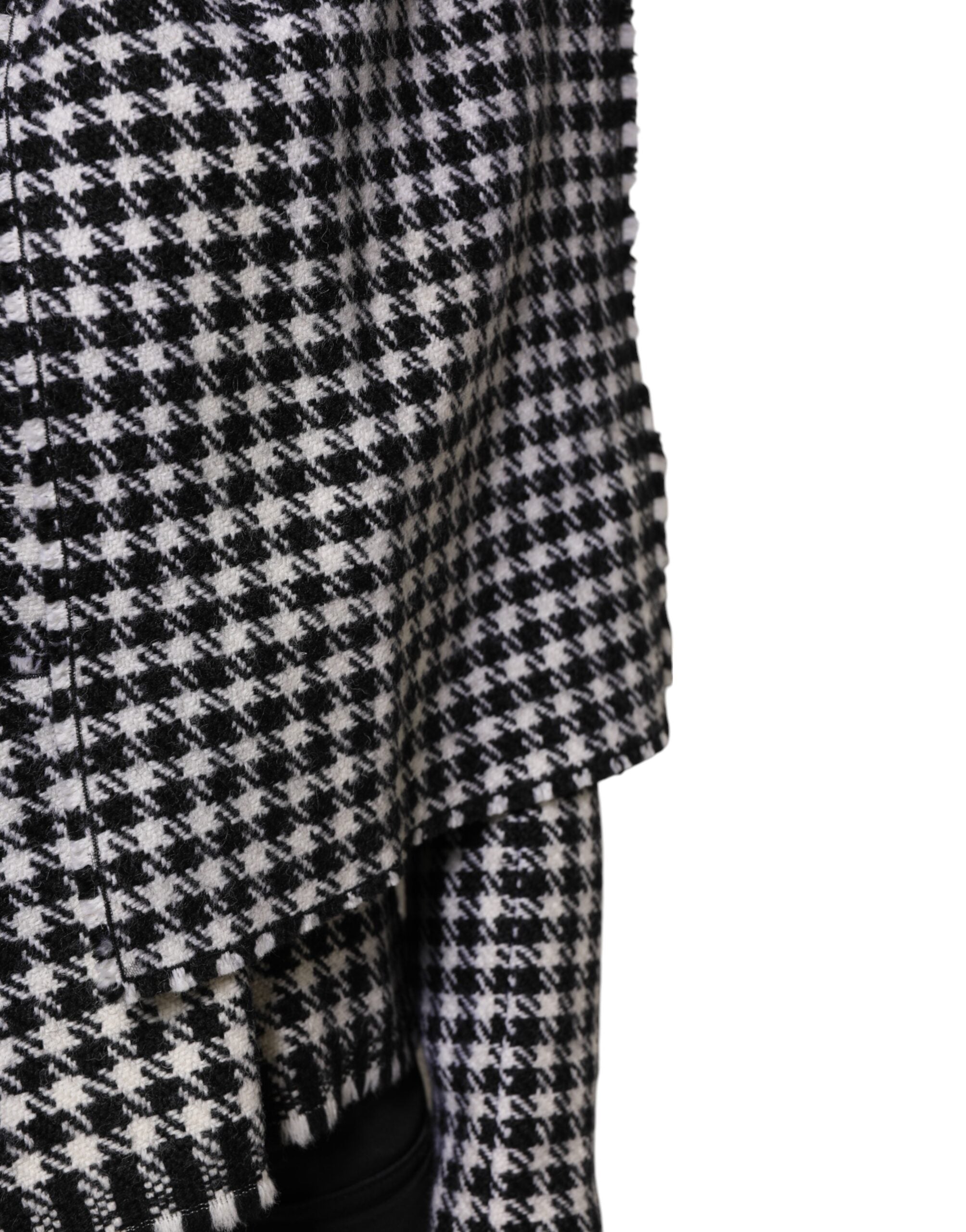 Dolce & Gabbana Multicolor Wool Monochrome Patterned Women's Jacket