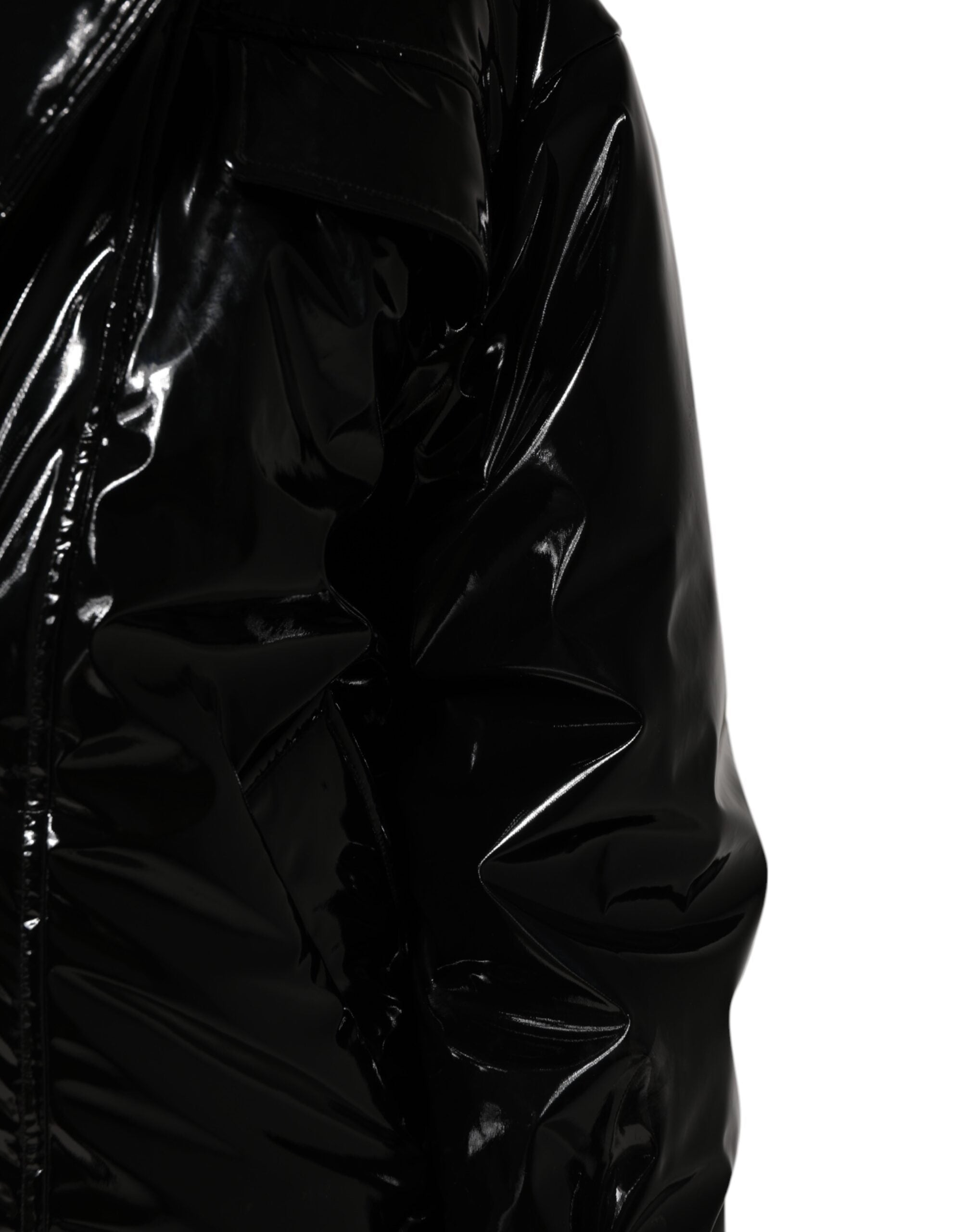 Dolce & Gabbana Black Polyester Quilted Puffer Coat Women's Jacket
