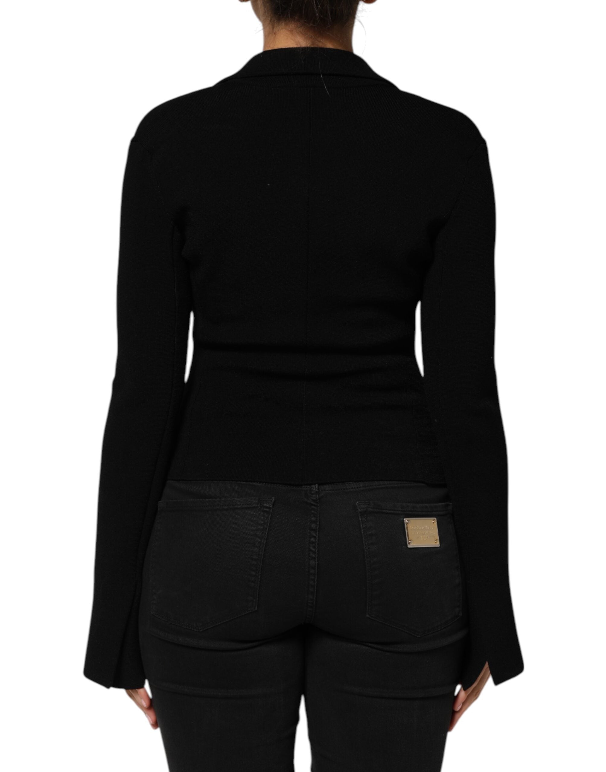 Dolce & Gabbana Black Viscose Single Breasted Blazer Women's Jacket (Pre-Owned)
