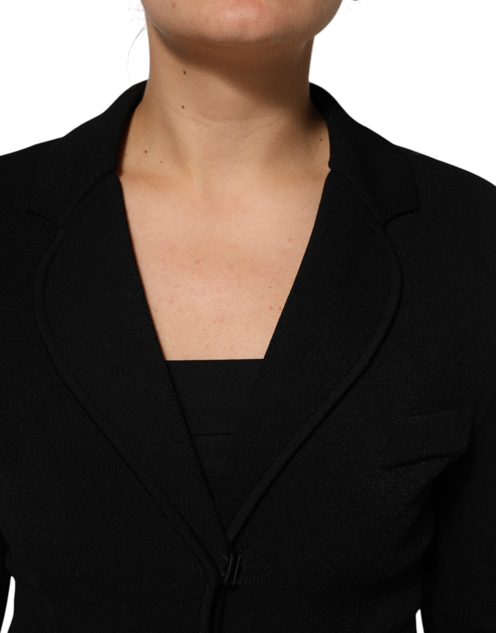 Dolce & Gabbana Black Viscose Single Breasted Blazer Women's Jacket (Pre-Owned)