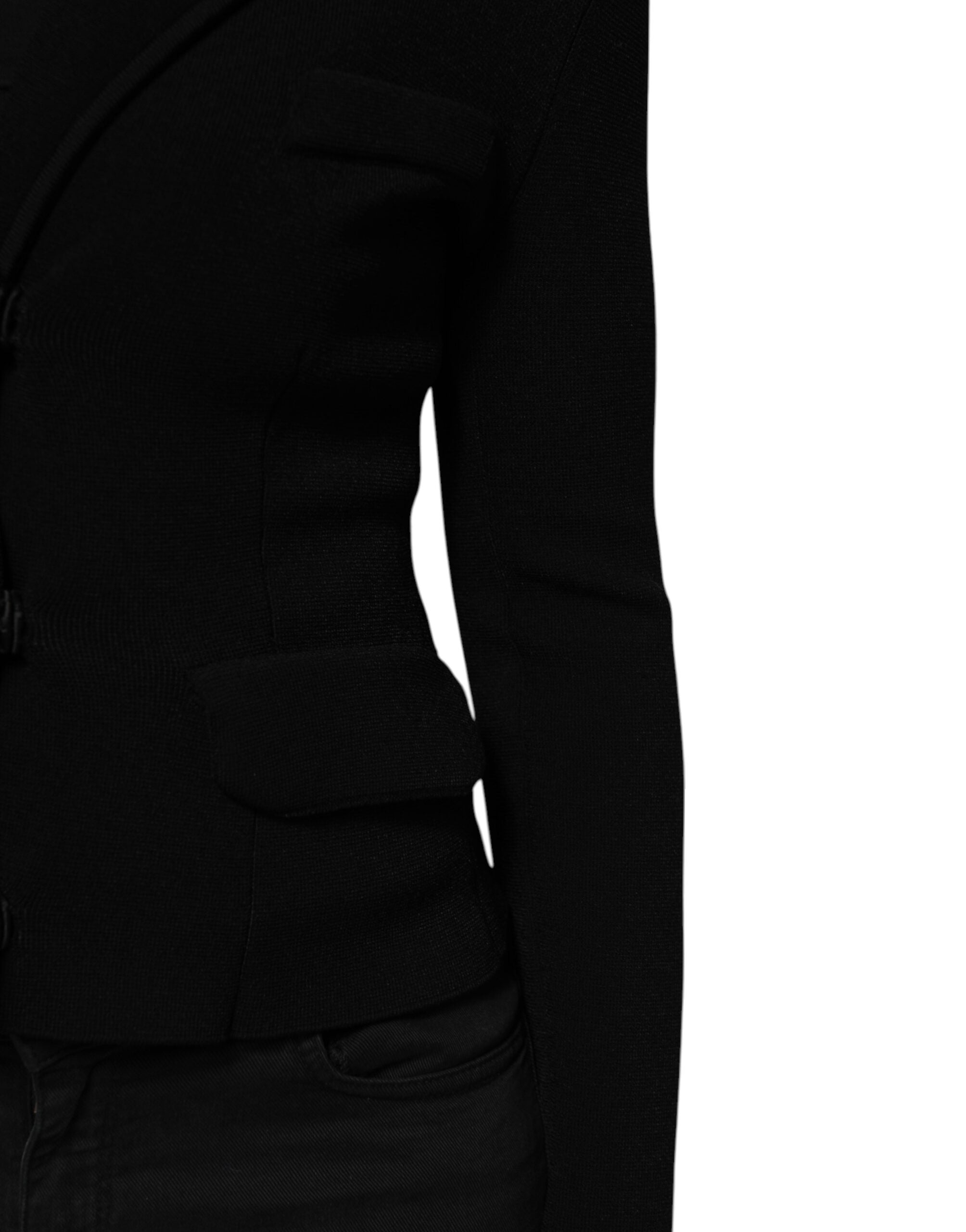 Dolce & Gabbana Black Viscose Single Breasted Blazer Women's Jacket (Pre-Owned)