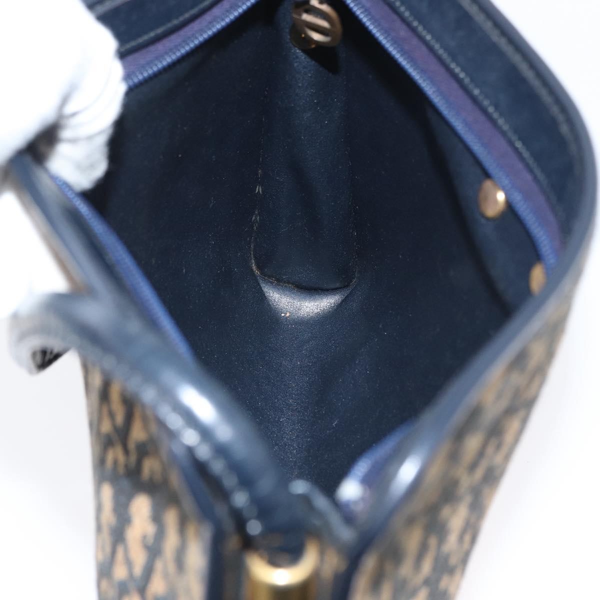 Christian Dior Vintage Trotter Canvas Navy Canvas Shoulder Bag Bag (Pre-Owned)