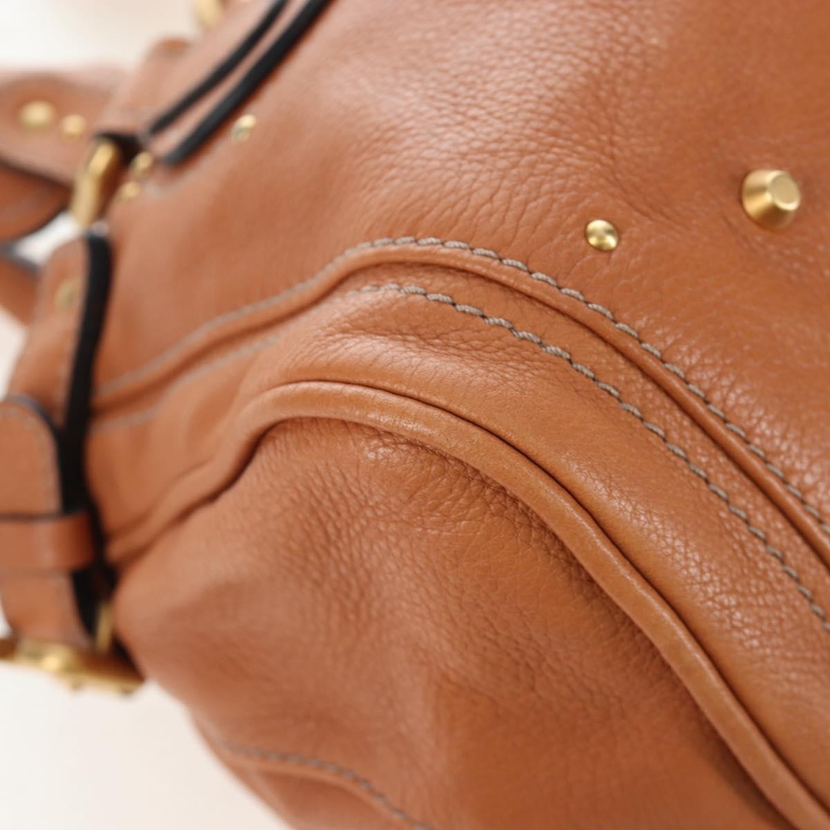 Chloe Paddington Leather Brown Leather Tote Bag Bag (Pre-Owned)
