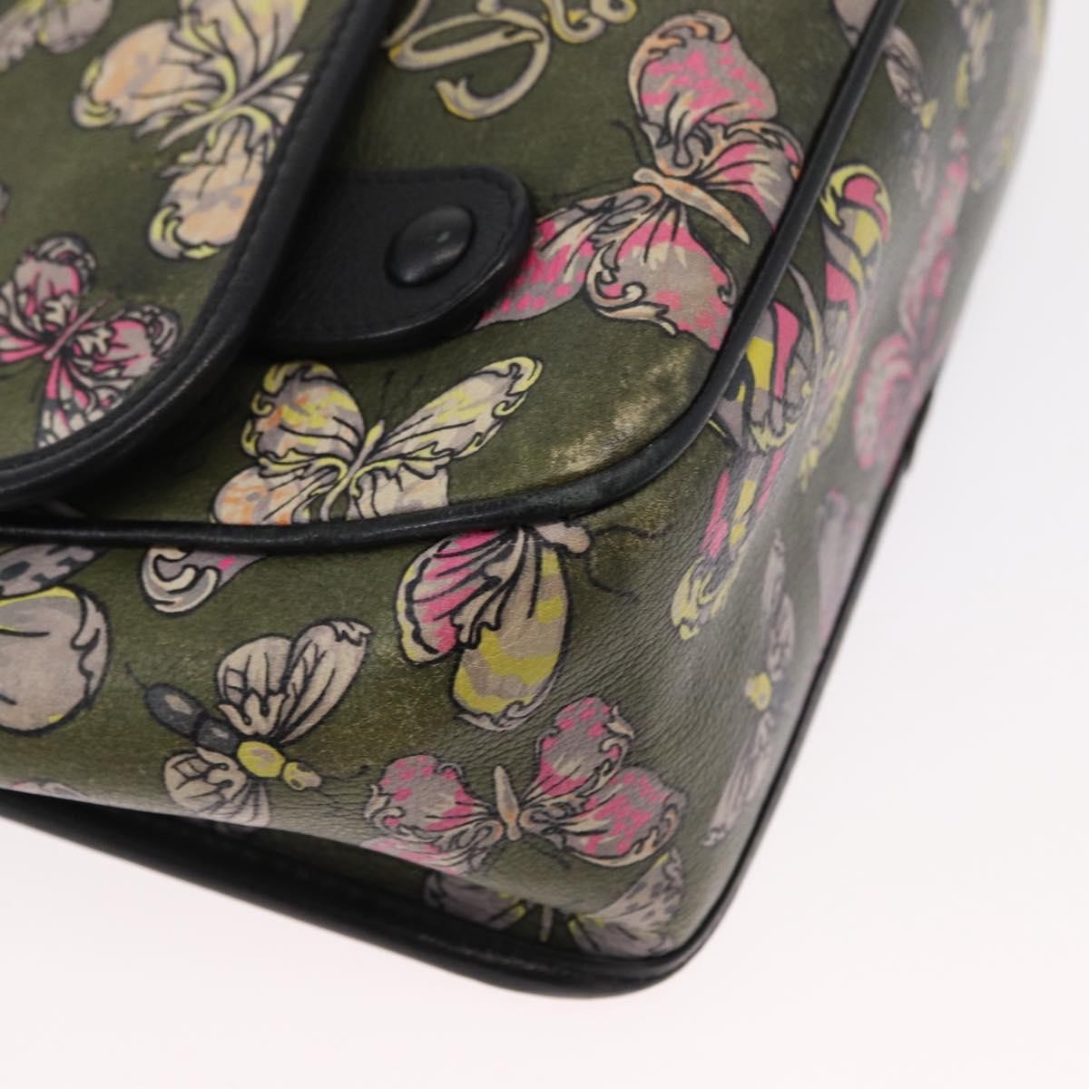 Loewe Messenger Printed Leather Green Leather Handbag (Pre-Owned)