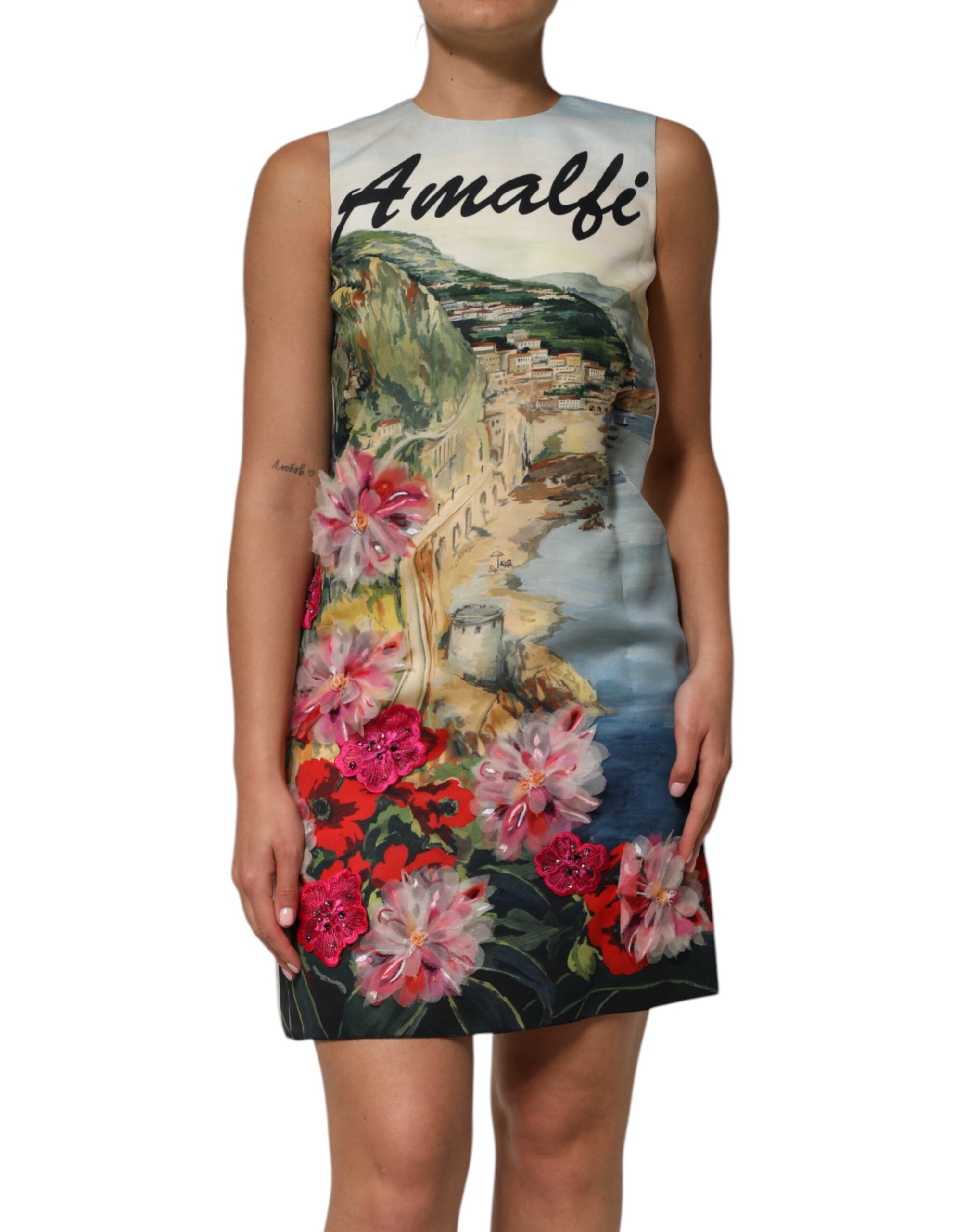 Dolce & Gabbana Multicolor Crystal Embellished Mini Women's Dress