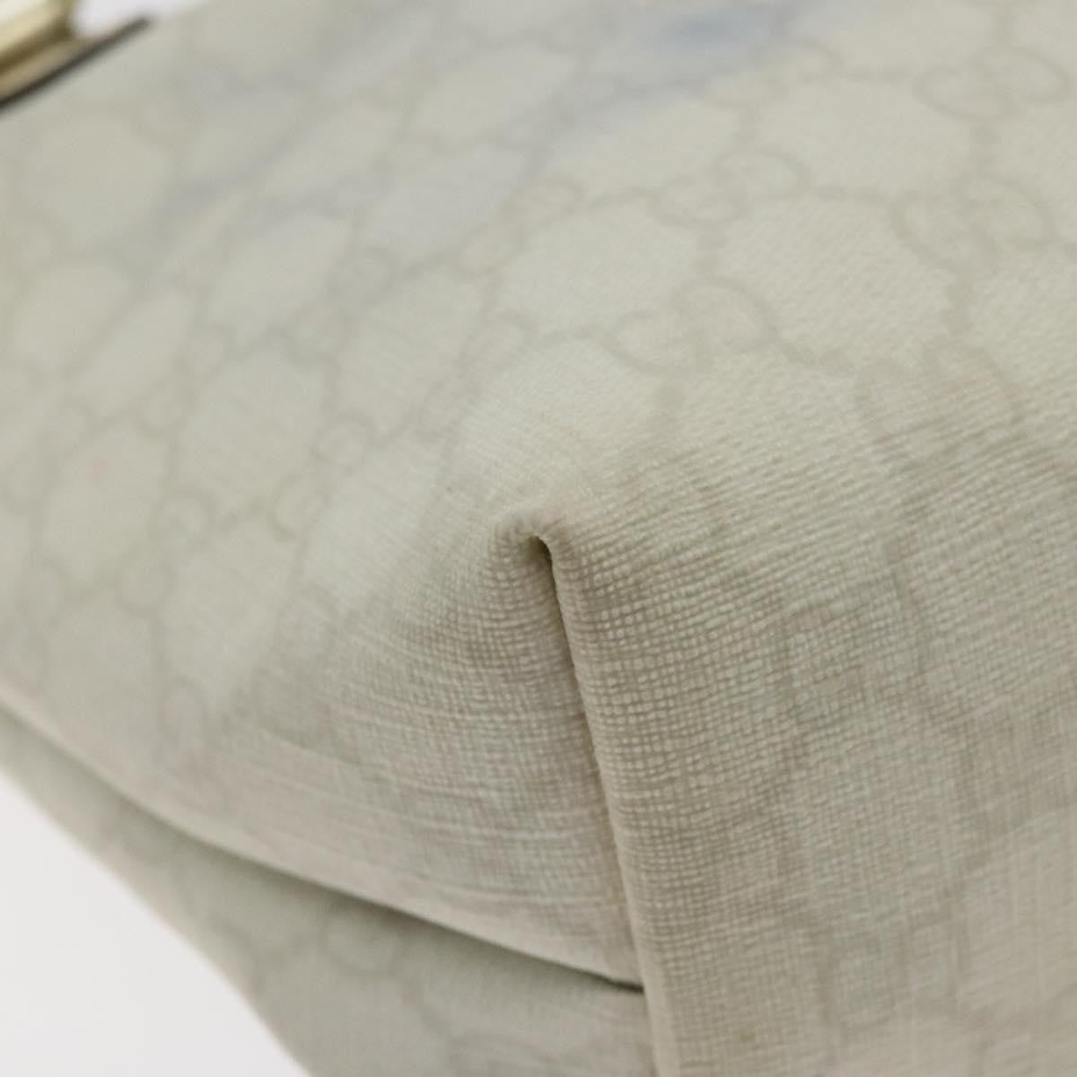Gucci Vintage Tote Gg Canvas White Canvas Tote Bag Bag (Pre-Owned)