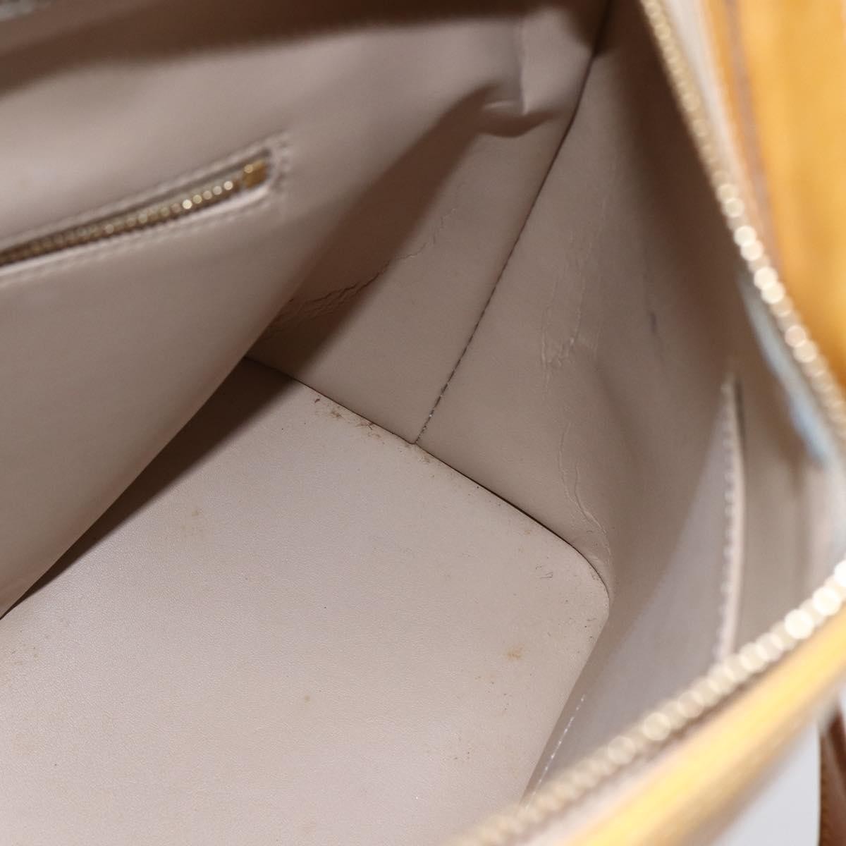 Louis Vuitton Houston Monogram Vernis Beige Patent_Leather Handbag (Pre-Owned)