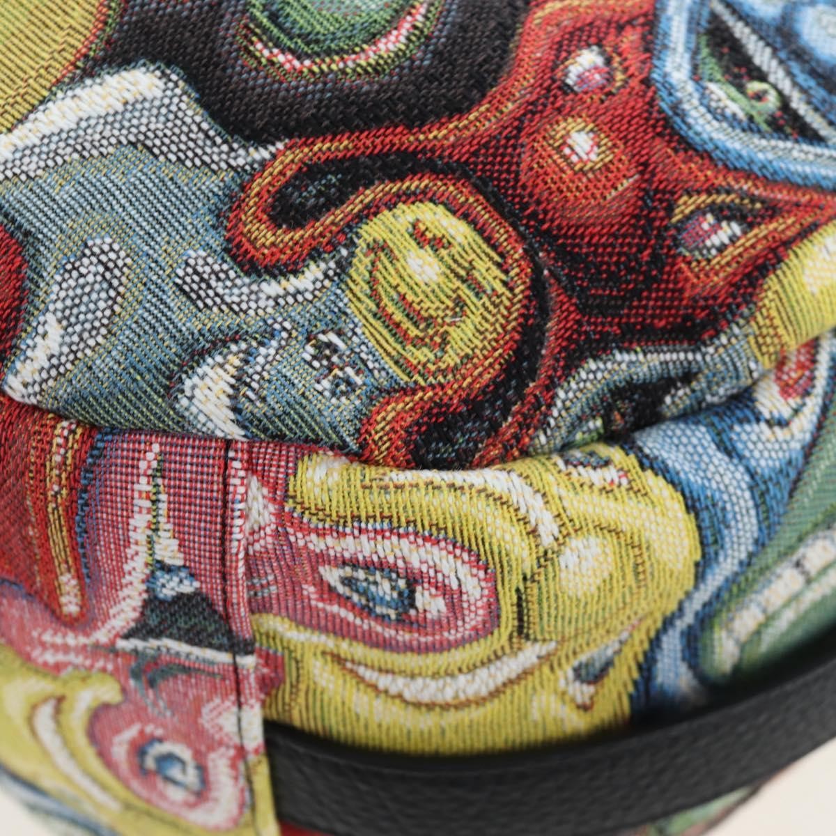 Christian Dior Kenny Scharf Saddle Soft Jacquard Printed Canvas Multicolour Canvas Handbag (Pre-Owned)