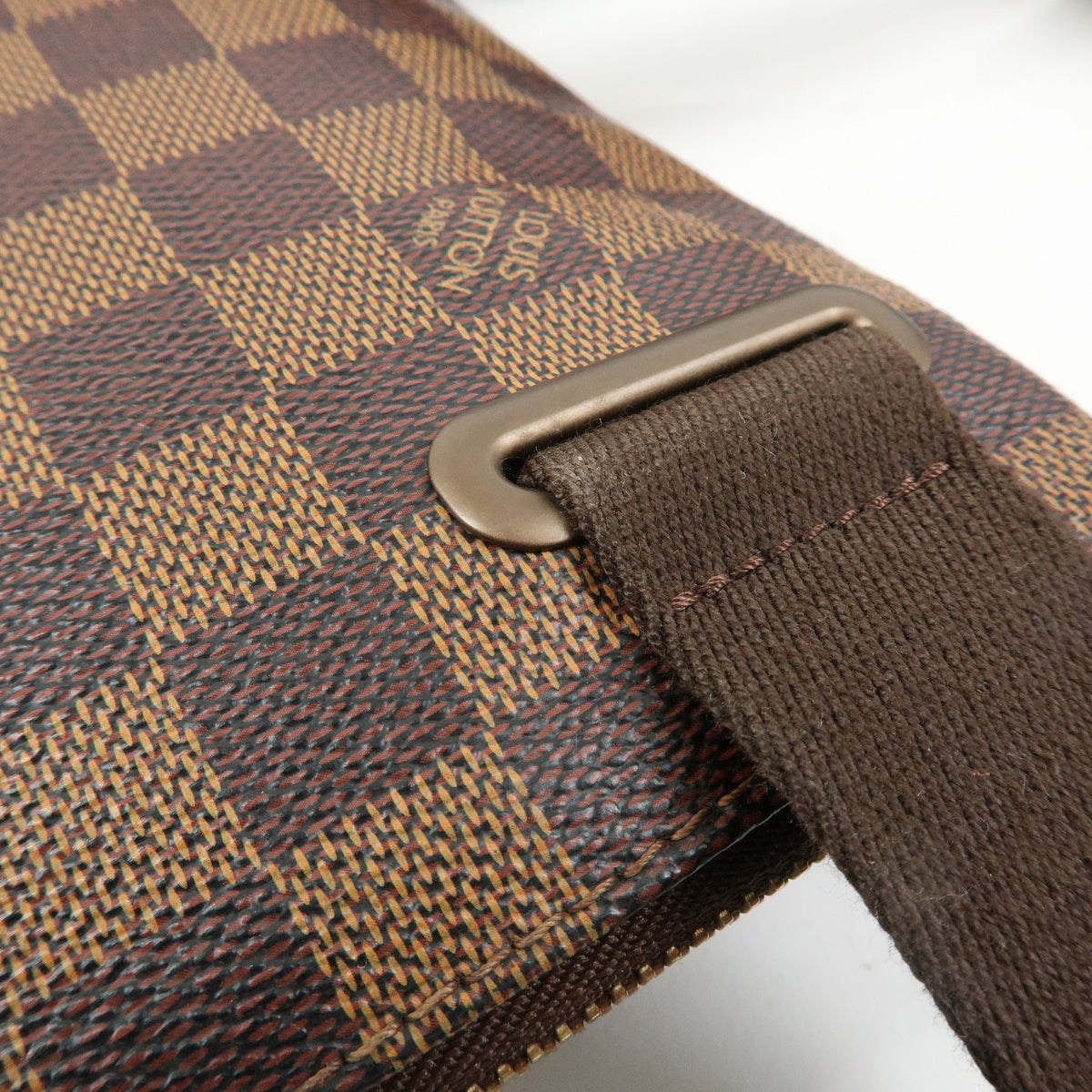 Louis Vuitton Brooklyn Pochette Plate Damier Brown Canvas Clutche & Pouche Bag (Pre-Owned)