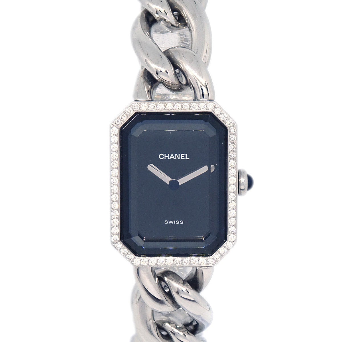 Chanel Premiere Chain Quartz Stainless Steel With Diamond Bezel Watch (Pre-Owned)