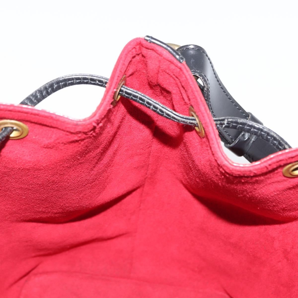Louis Vuitton Petit Noe Monogram Canvas Red Leather Shoulder Bag Bag (Pre-Owned)