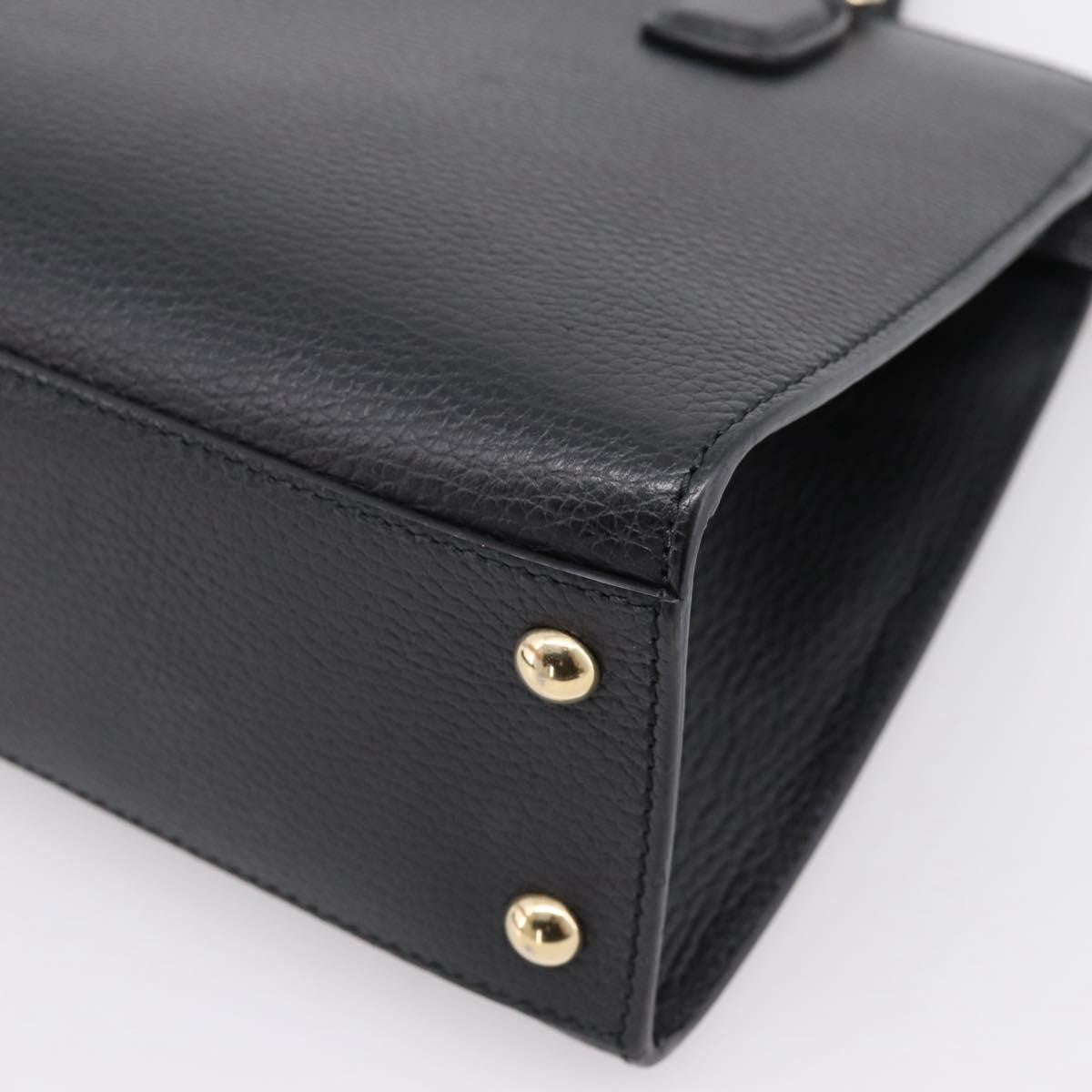 Gucci Soho Convertible Top Handle Satchel Leather Black Leather Handbag (Pre-Owned)