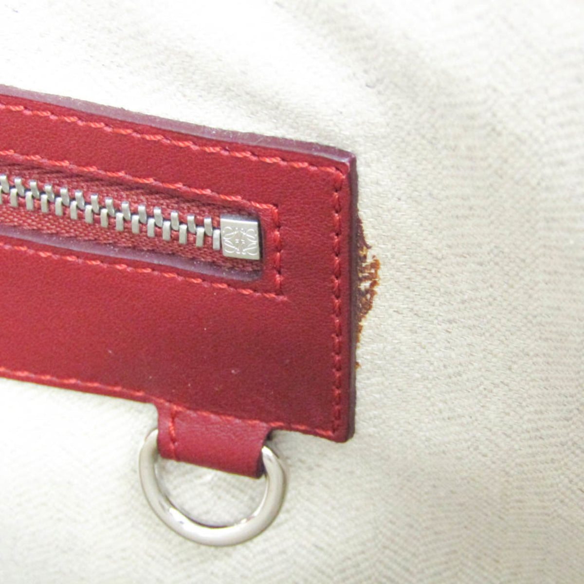 Loewe Toledo Leather Red Leather Briefcase Bag (Pre-Owned)