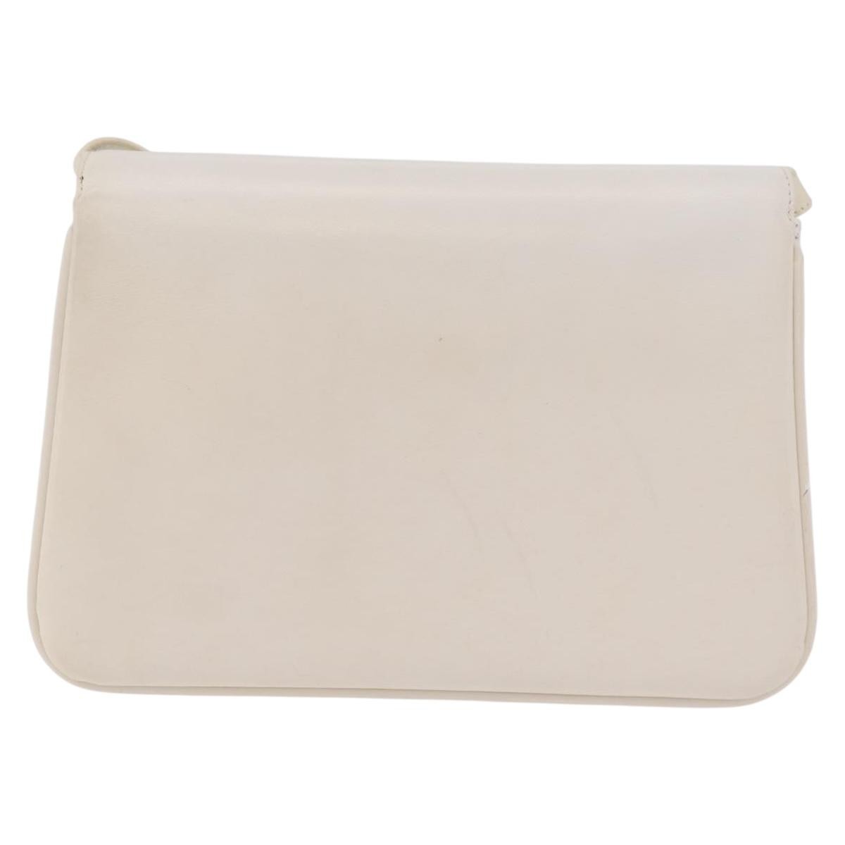Gucci Shoulder Leather White Leather Shoulder Bag Bag (Pre-Owned)