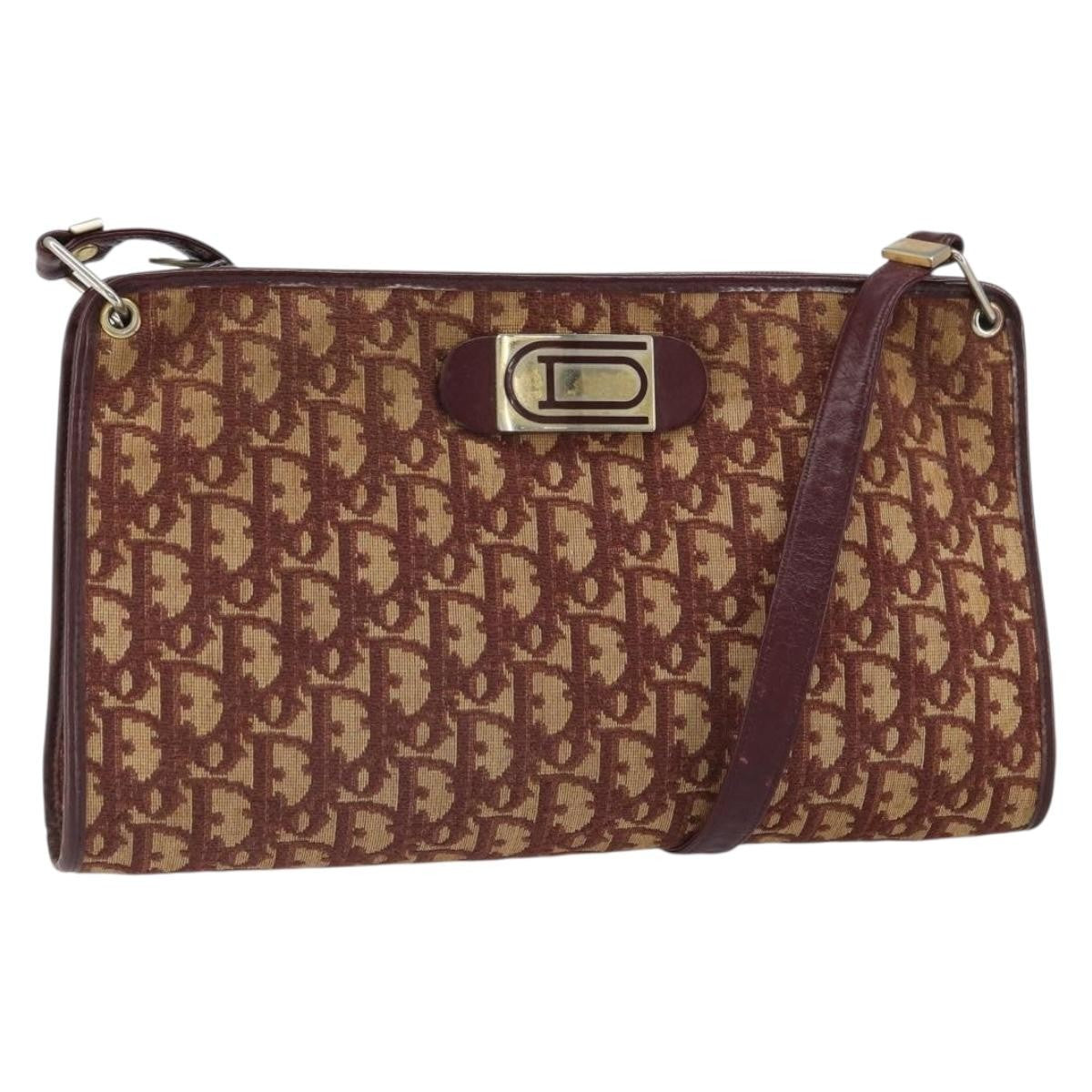 Christian Dior Vintage Trotter Canvas Red Canvas Shoulder Bag Bag (Pre-Owned)