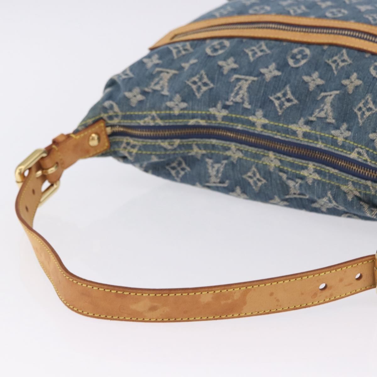 Louis Vuitton Baggy Grand Modèle Denim Blue Canvas Handbag (Pre-Owned)
