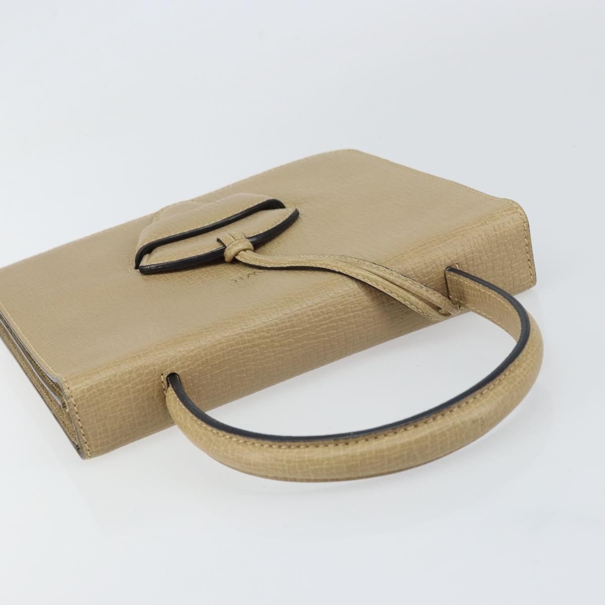Loewe Barcelona Leather Beige Leather Handbag (Pre-Owned)