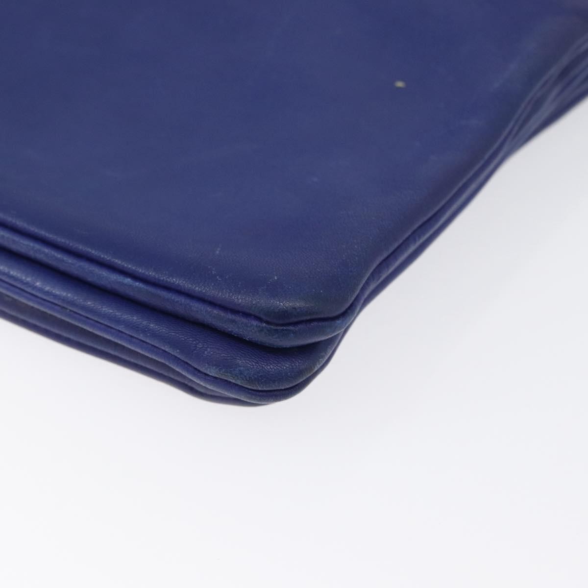 Celine Trio Leather Blue Leather Shoulder Bag Bag (Pre-Owned)