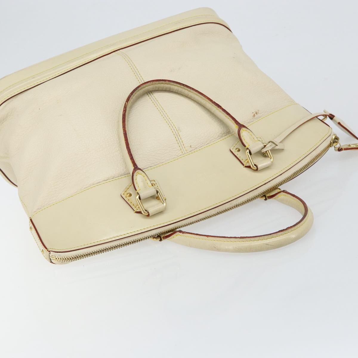Louis Vuitton Suhali Lockit Leather White Leather Handbag (Pre-Owned)