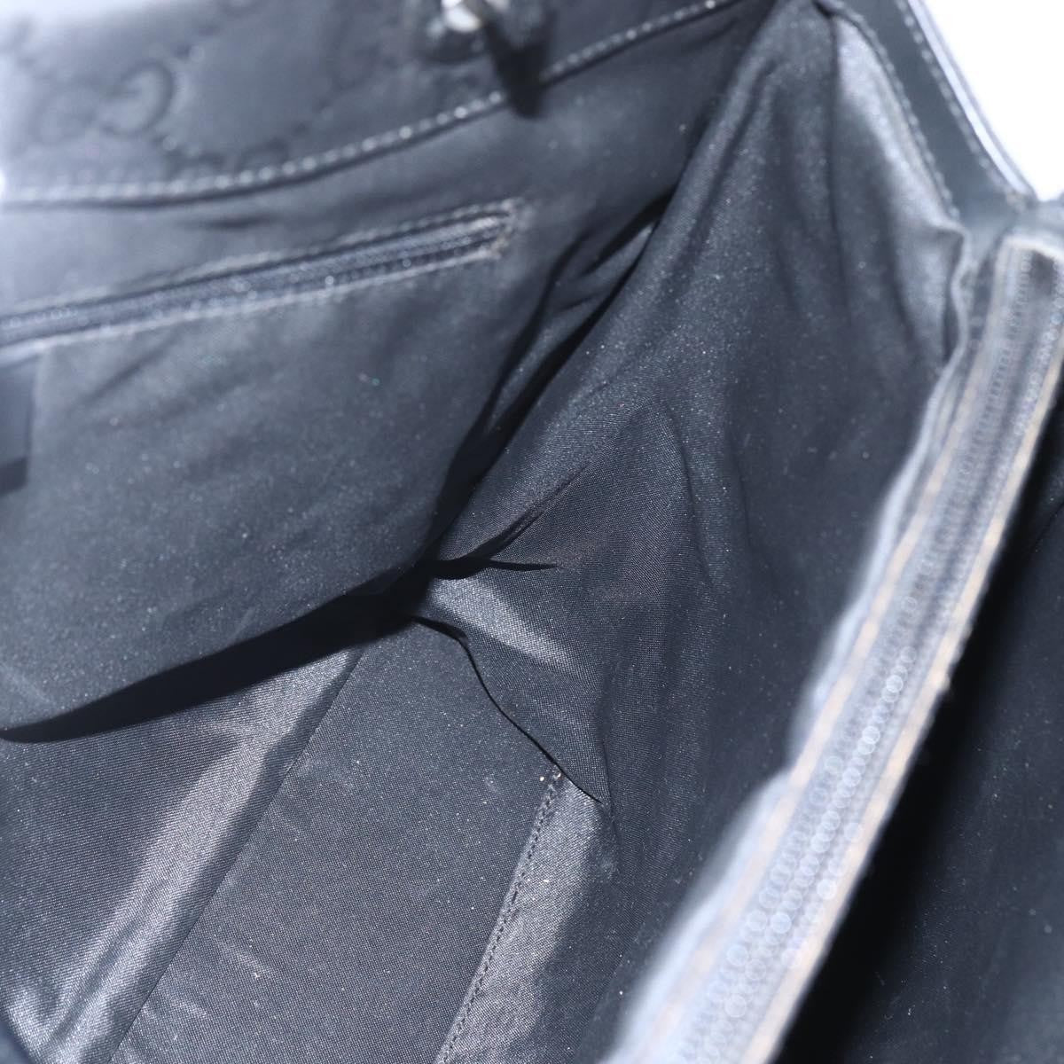 Gucci Vintage Bamboo Handle Tote Gg Nylon Black Nylon Tote Bag Bag (Pre-Owned)