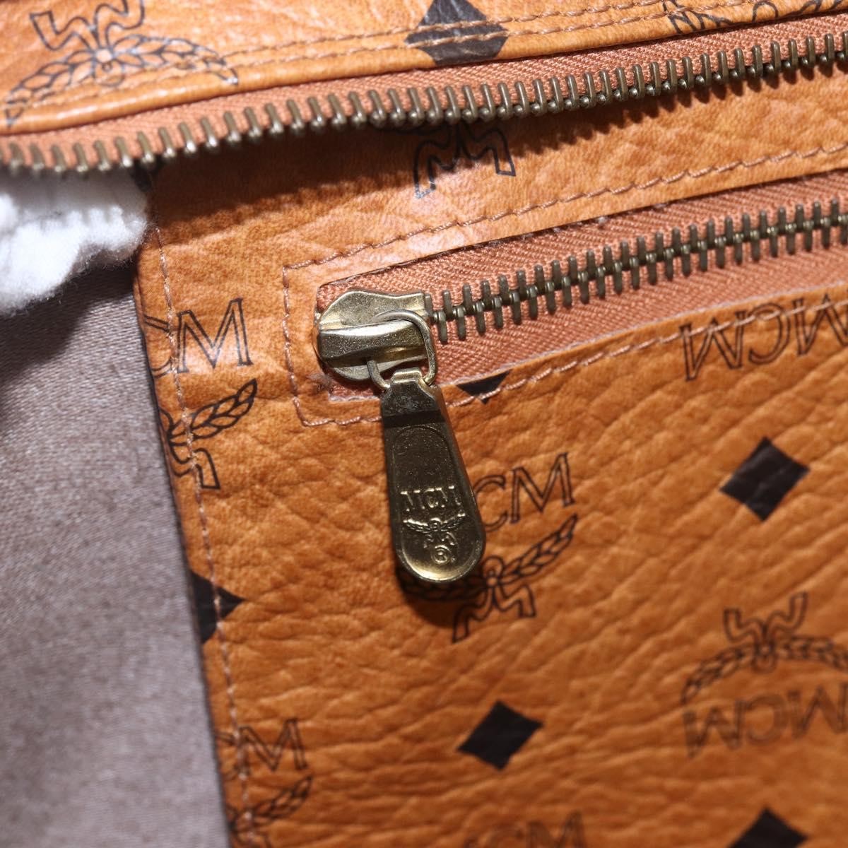 MCM Visetos Pvc Brown Canvas Shoulder Bag Bag (Pre-Owned)