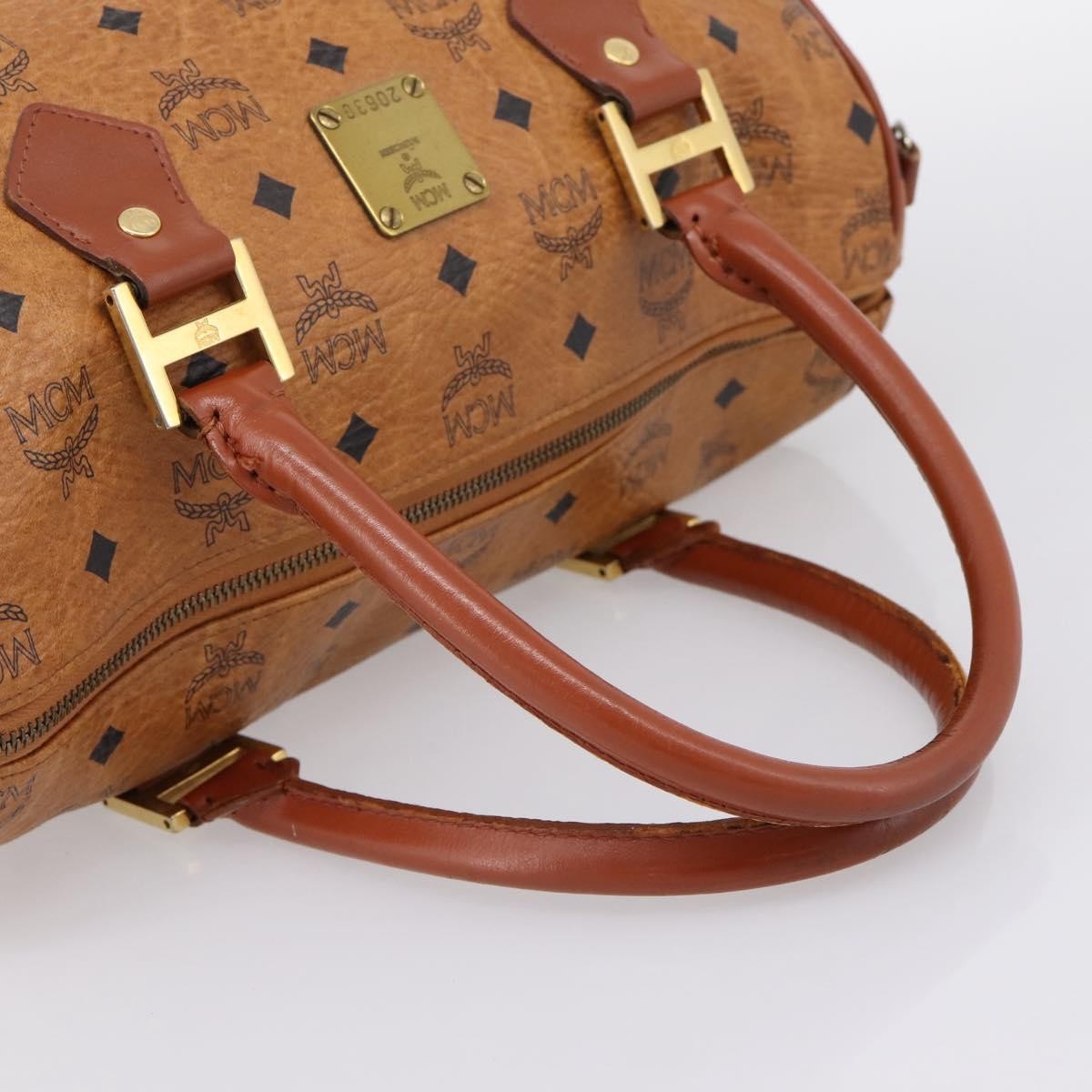 MCM Vicetos Leather Brown Leather Travel Bag Bag (Pre-Owned)