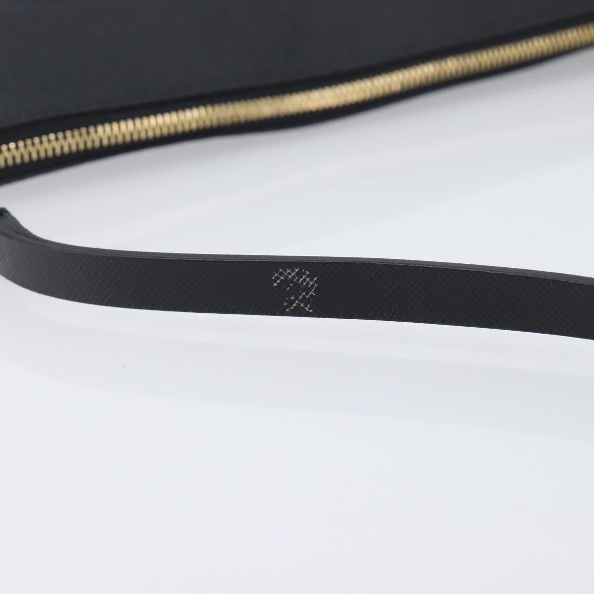 Salvatore Ferragamo Vintage Gancini Pochette Leather Black Leather Clutche & Pouche Bag (Pre-Owned)