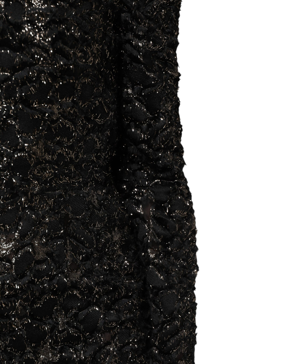 Dolce & Gabbana Black Sequin Bouclé Tweed Sheath Women's Dress