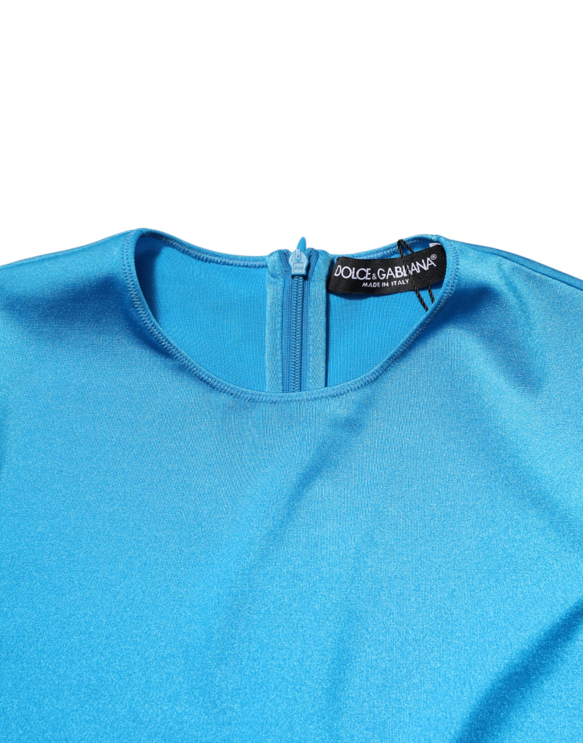Dolce & Gabbana Blue Nylon Crew Neck Bodycon Jumpsuit Women's Dress