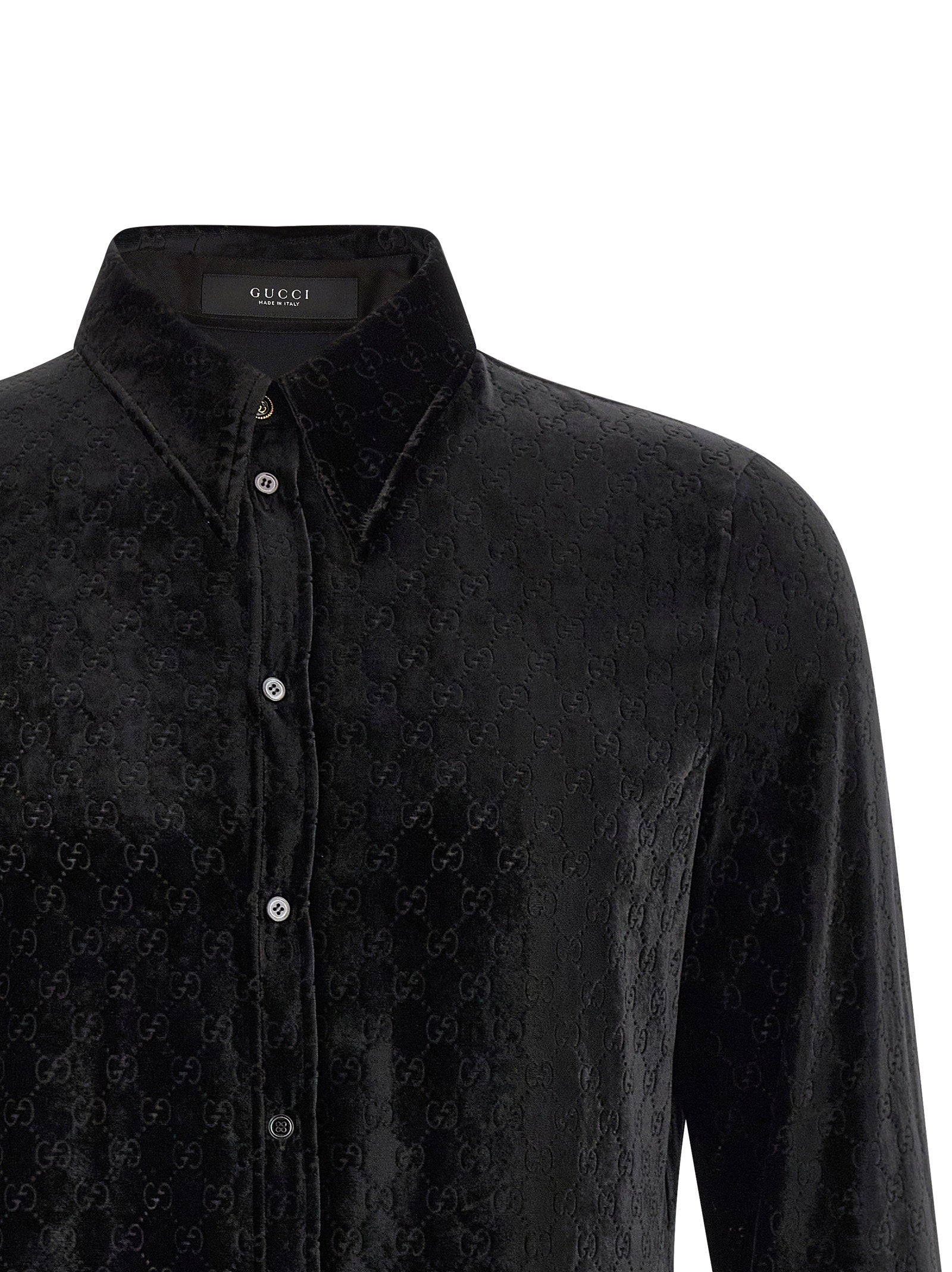 Gucci Men's Gg Velvet Shirt