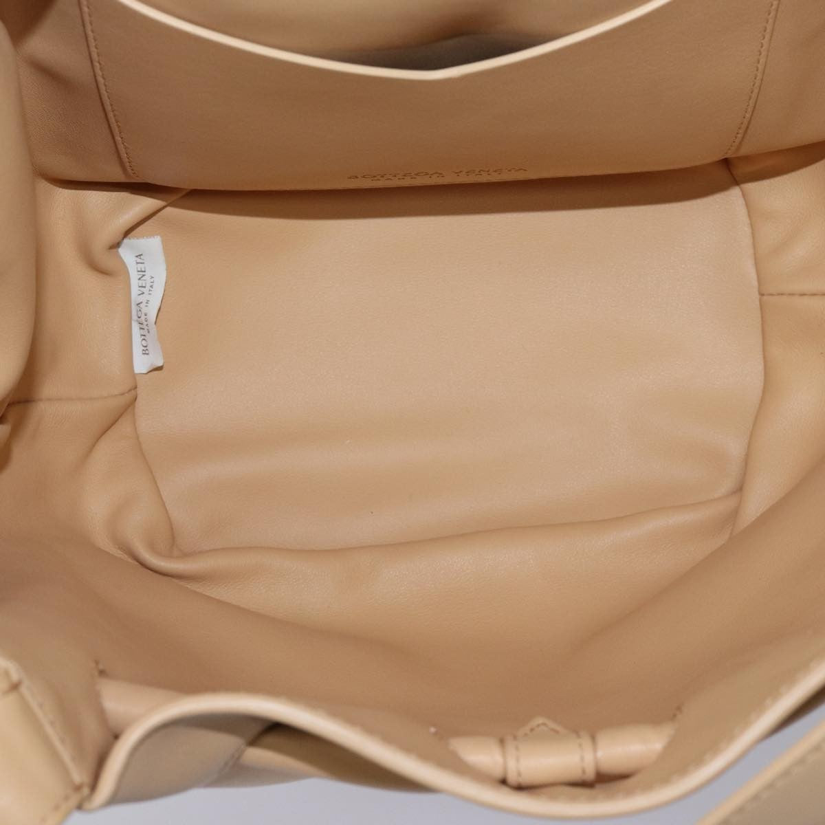 Bottega Veneta Beak Leather Beige Leather Tote Bag Bag (Pre-Owned)