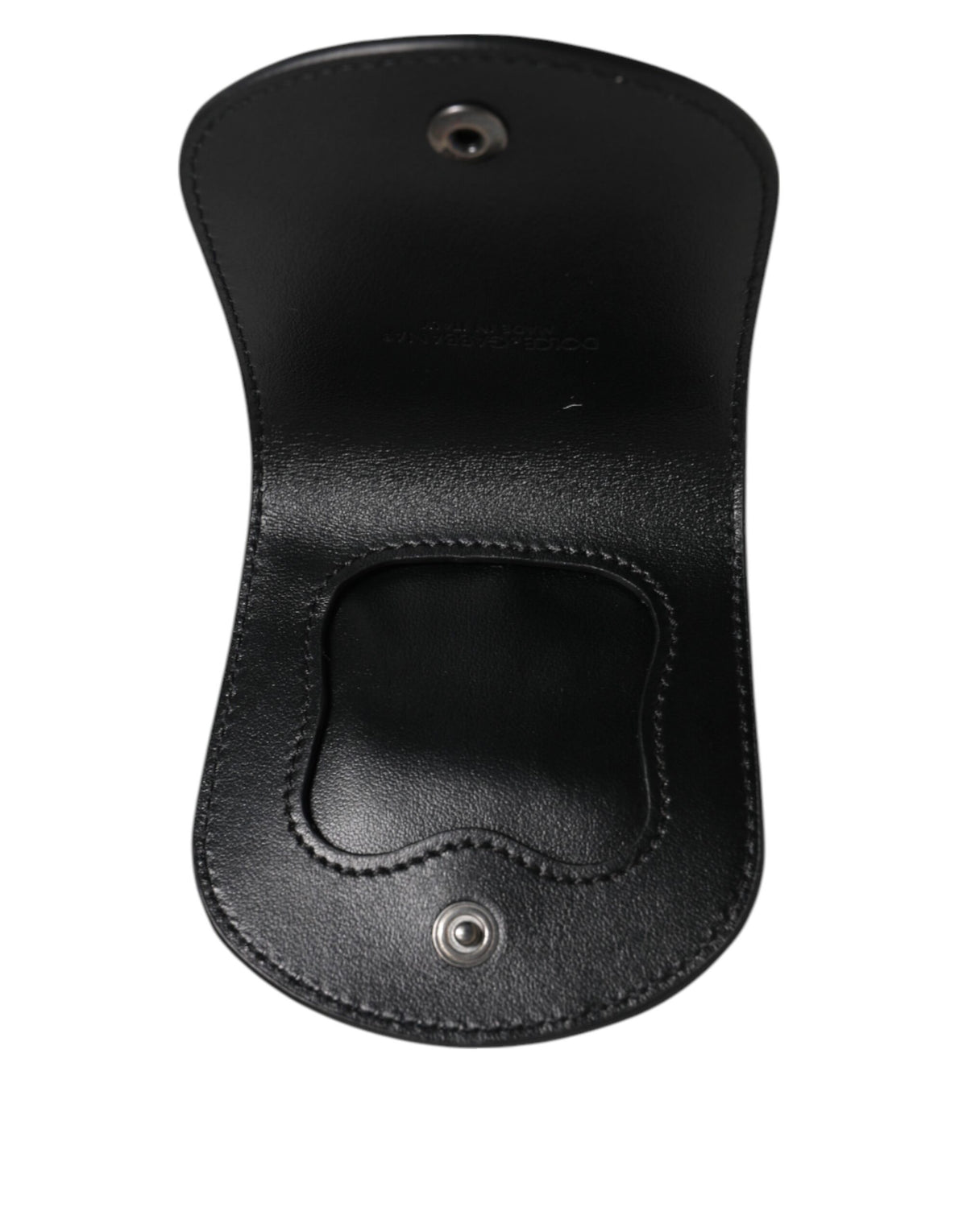 Dolce & Gabbana Black Exotic Skin Coin Condom Case Holder Pocket Men's Wallet