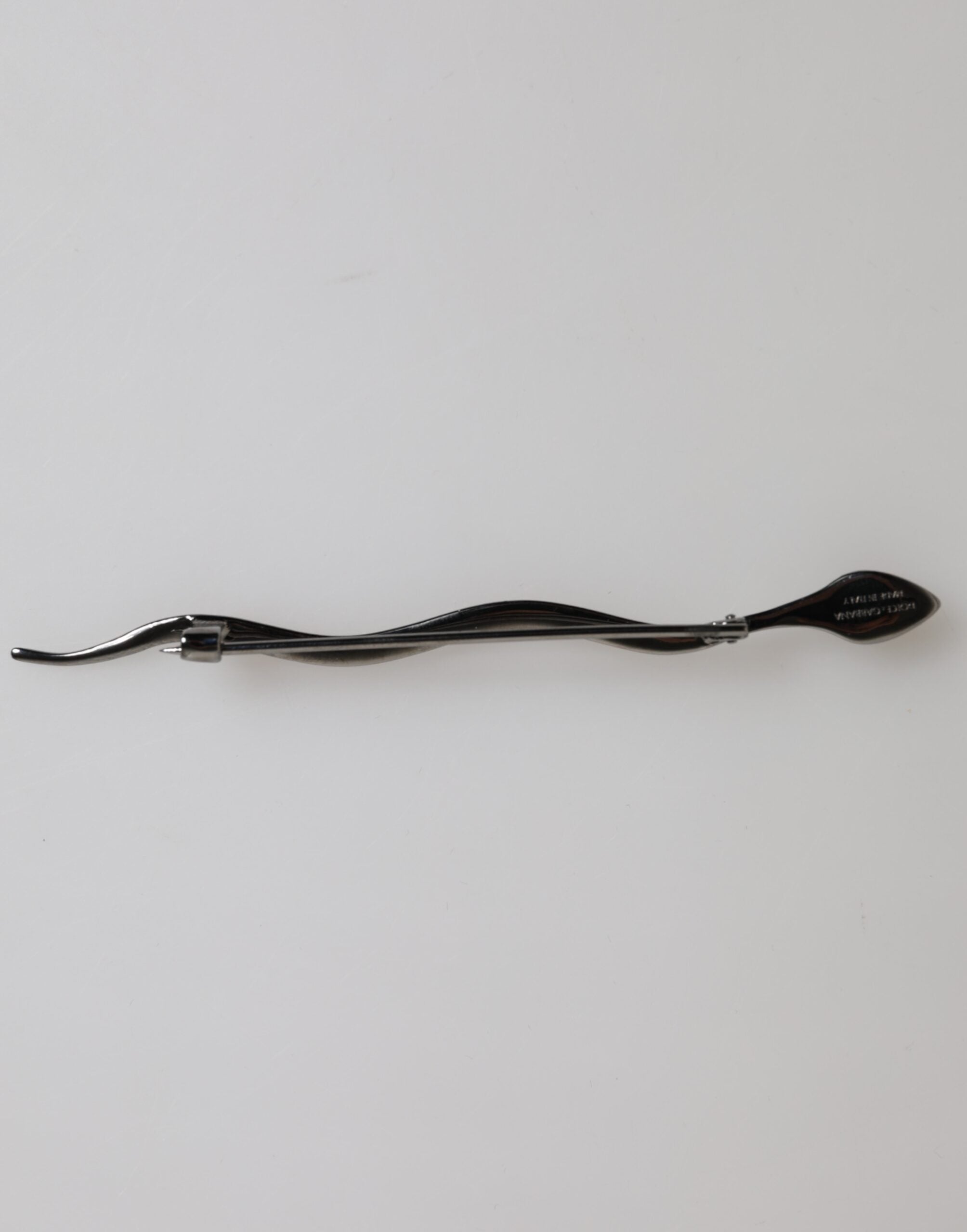 Dolce & Gabbana Black Brass Crystal Spilla Serpente Mens Brooch Men's Pin