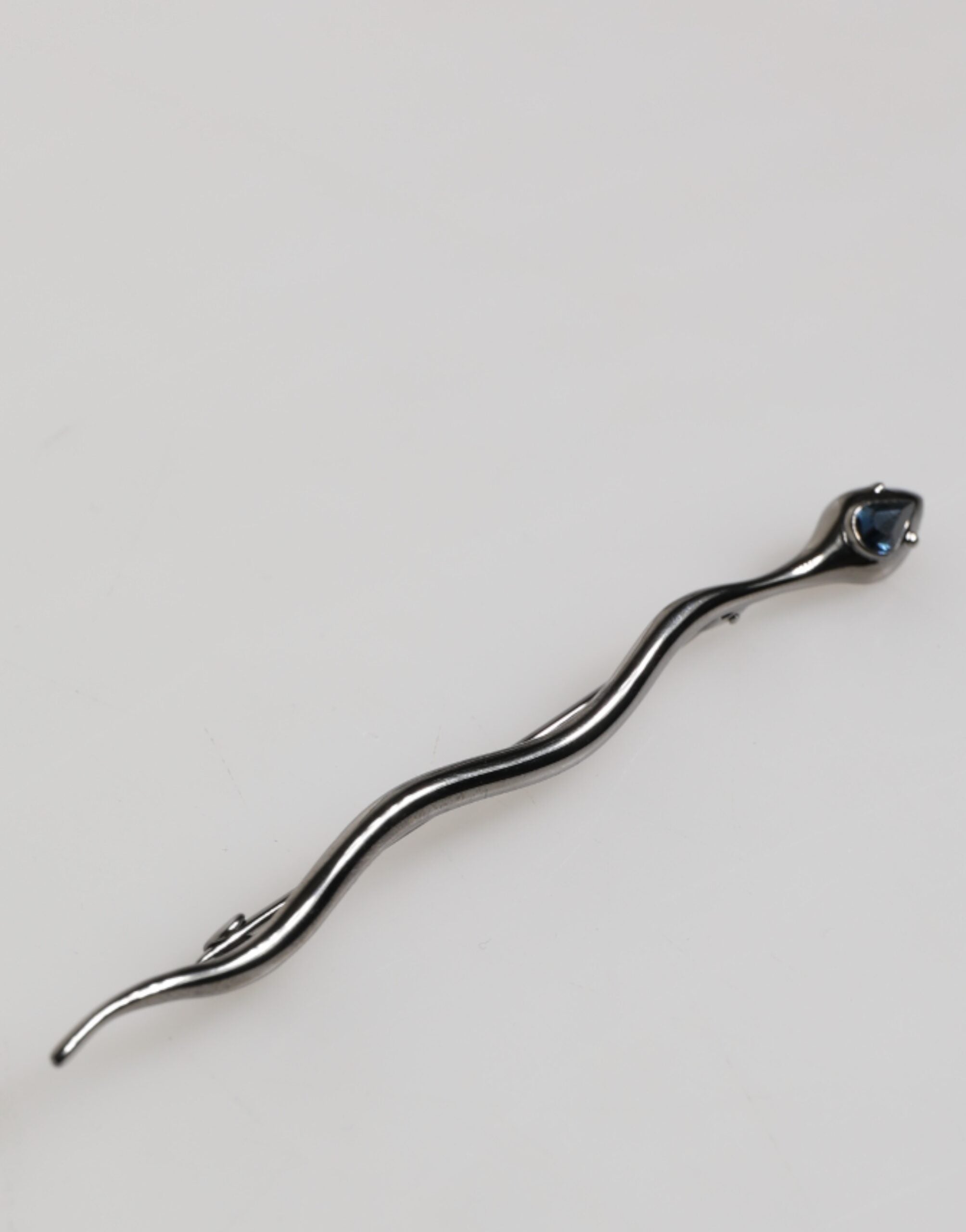 Dolce & Gabbana Black Brass Crystal Spilla Serpente Mens Brooch Men's Pin