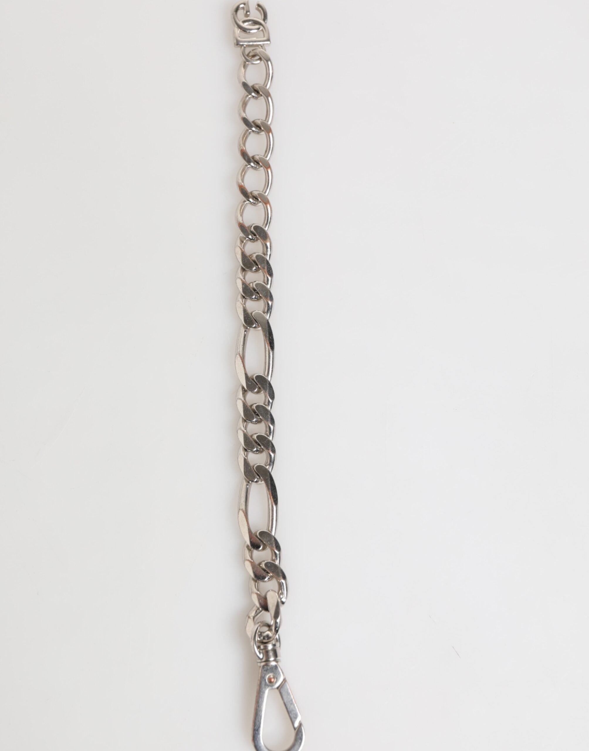 Dolce & Gabbana Silver Tone Brass Chain Lobster Clasp DG Logo Men's Bracelet (Pre-Owned)