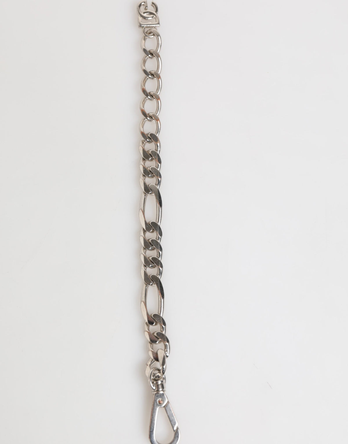 Dolce & Gabbana Silver Tone Brass Chain Lobster Clasp DG Logo Men's Bracelet (Pre-Owned)