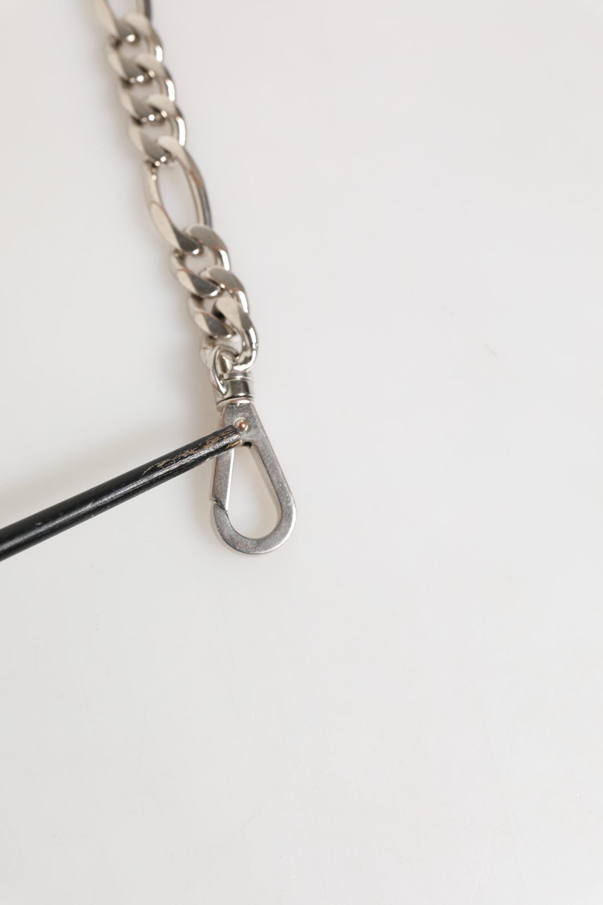 Dolce & Gabbana Silver Tone Brass Chain Lobster Clasp DG Logo Men's Bracelet (Pre-Owned)