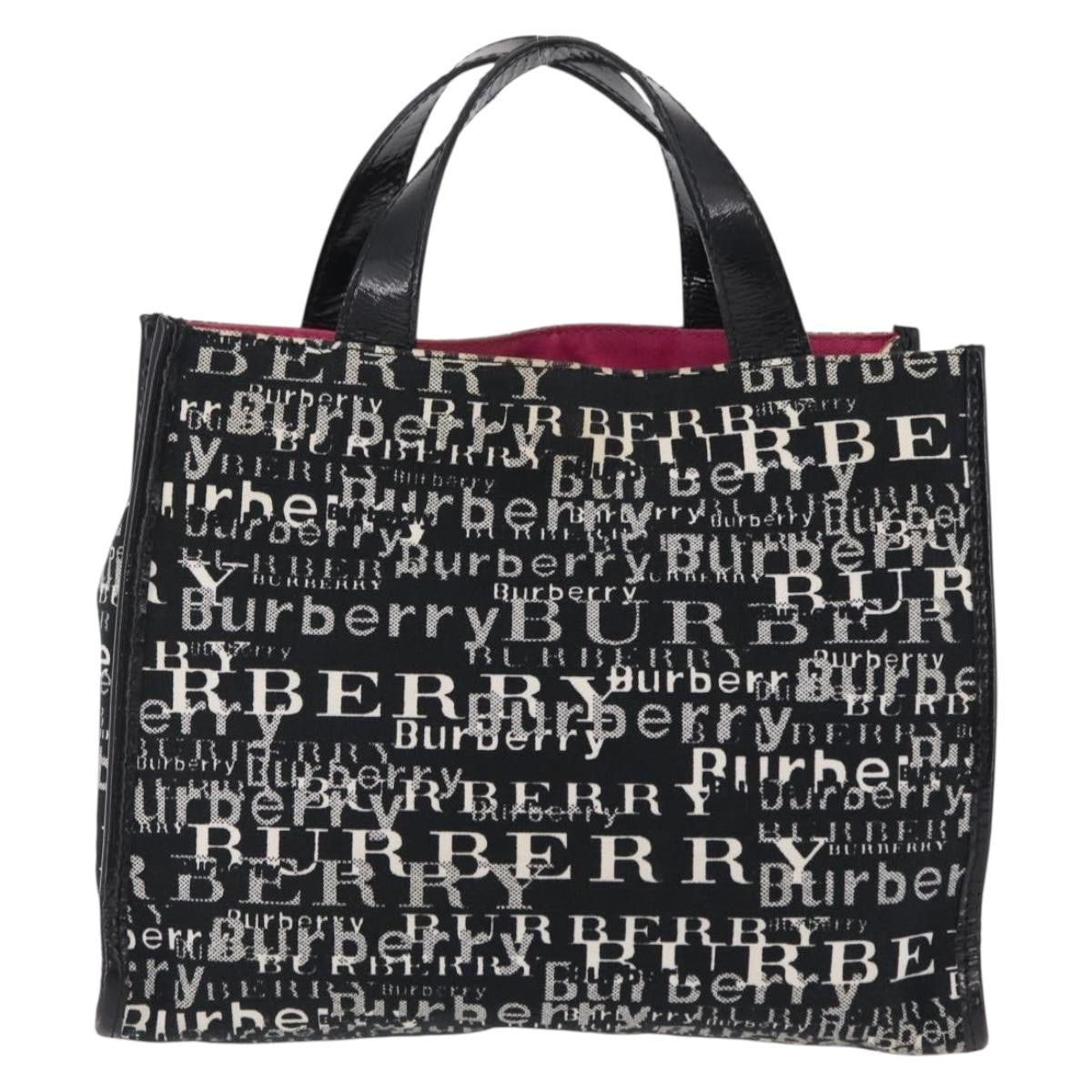 Burberry Logo Trench Nylon Black Canvas Tote Bag Bag (Pre-Owned)