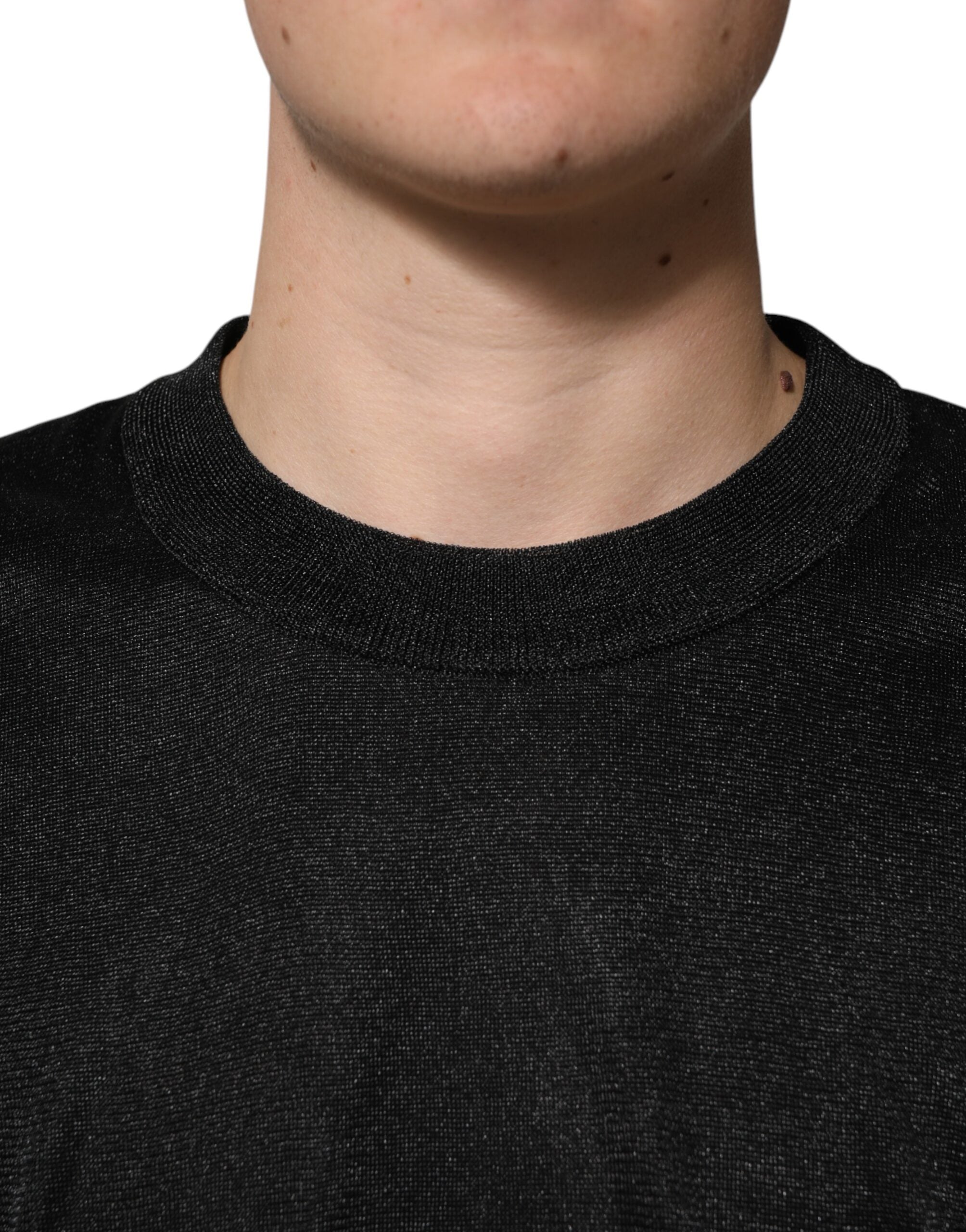Dolce & Gabbana Black Polyester Pullover Sweatshirt Men's Sweater (Pre-Owned)