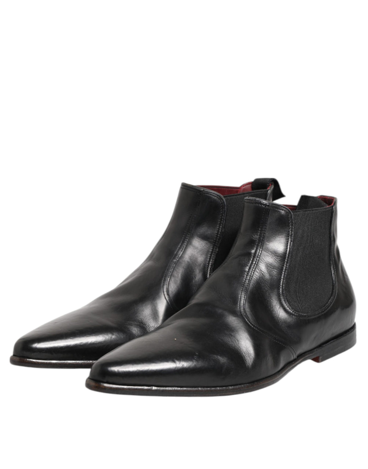Dolce & Gabbana Black Chelsea Slip On Men Ankle Boots Men's Shoes (Pre-Owned)