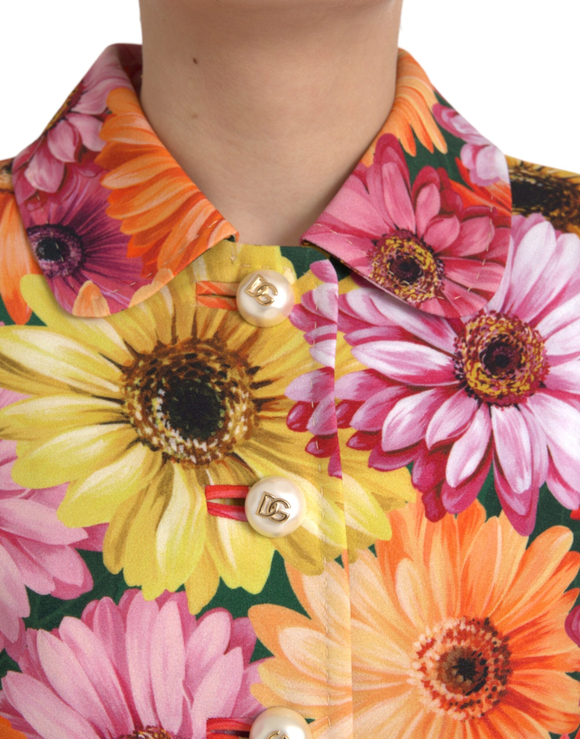 Dolce & Gabbana Multicolor Daisy Print Floral Fantasy Women's Jacket