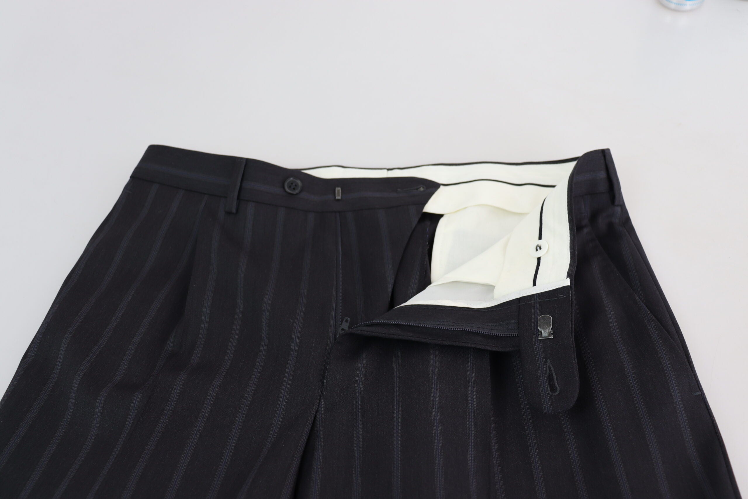 Dolce & Gabbana Gray Wool Blend Formal Trousers Men's Pants