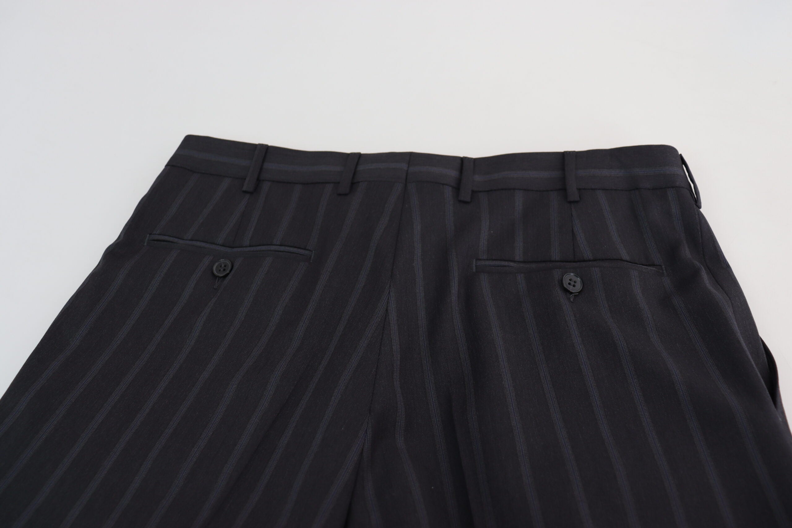 Dolce & Gabbana Gray Wool Blend Formal Trousers Men's Pants