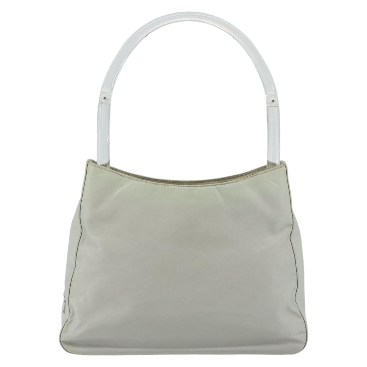 Prada Resin Handle Tessuto Clear Nylon Shoulder Bag Bag (Pre-Owned)